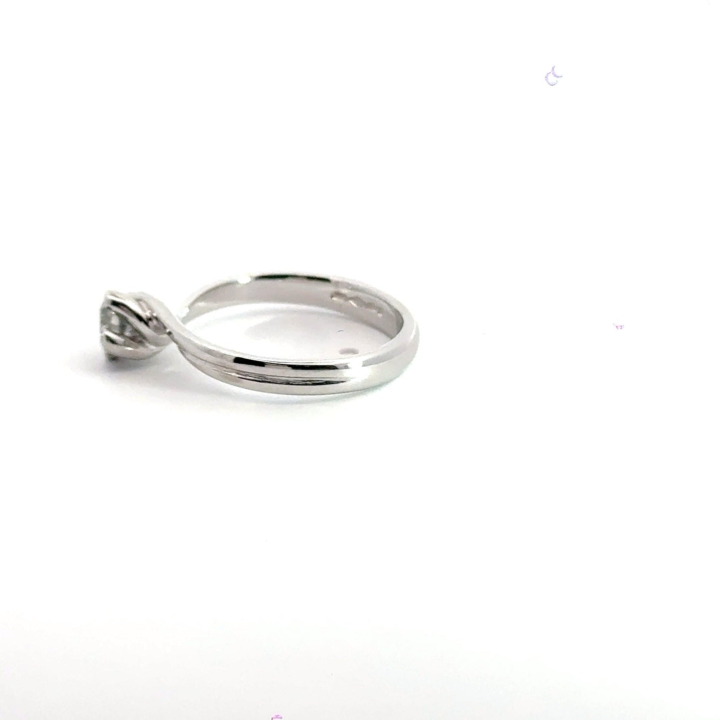 Platinum Solitaire Diamond Ring Twist Aces Jewellers
