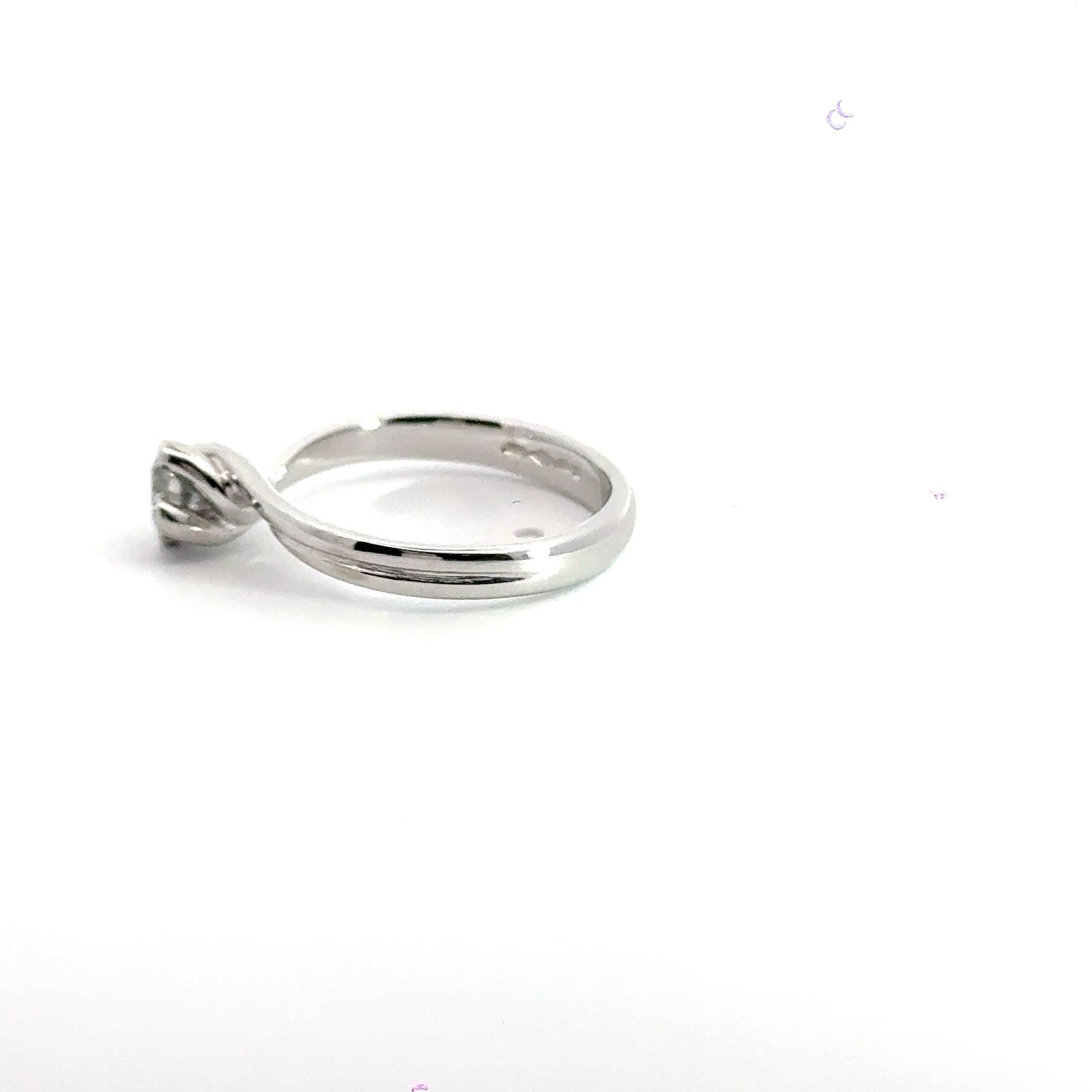 Platinum Solitaire Diamond Ring Twist Aces Jewellers