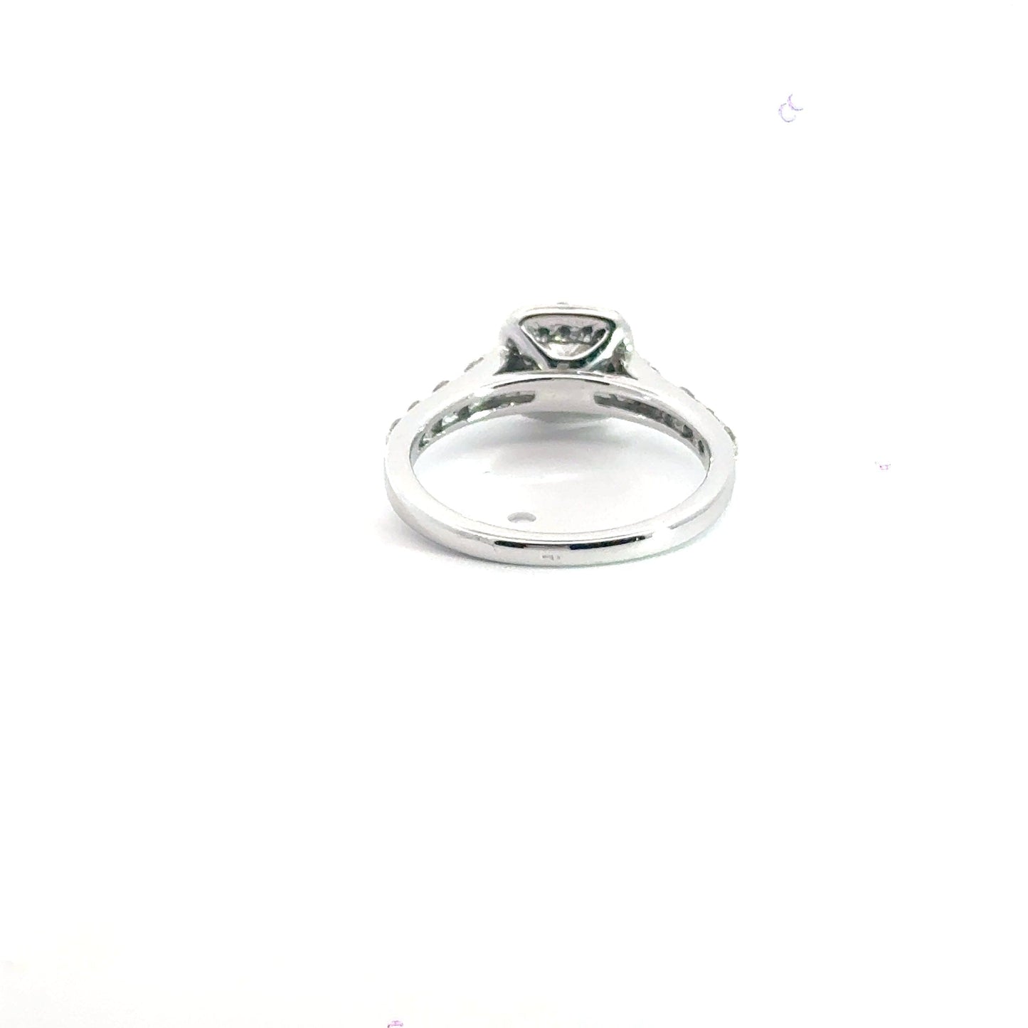 18CT White Gold Diamond Halo Ring Aces Jewellers