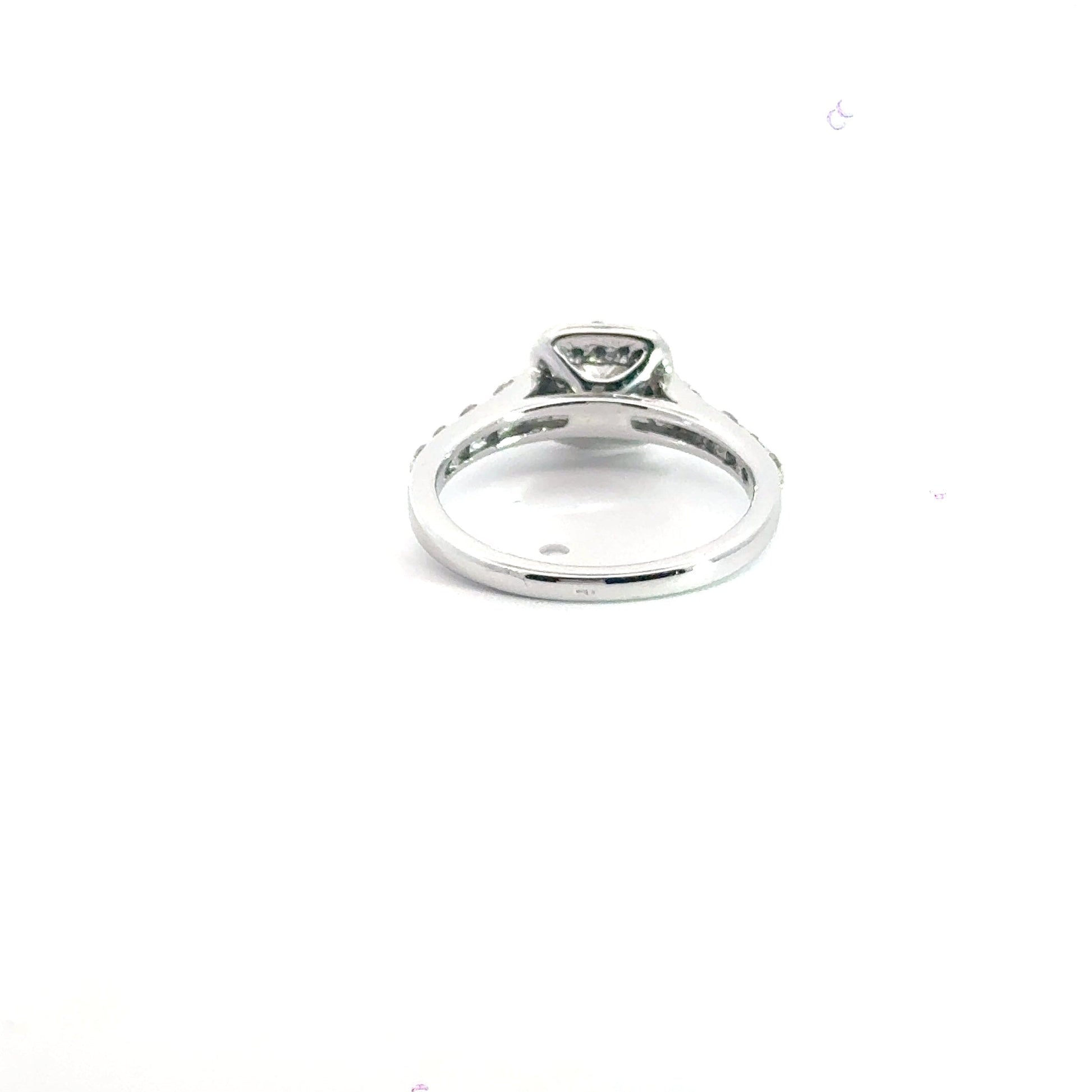 18CT White Gold Diamond Halo Ring Aces Jewellers