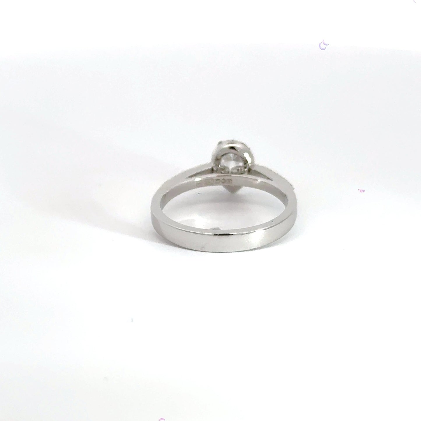18CT White Gold Diamond Teardrop Halo Ring Aces Jewellers