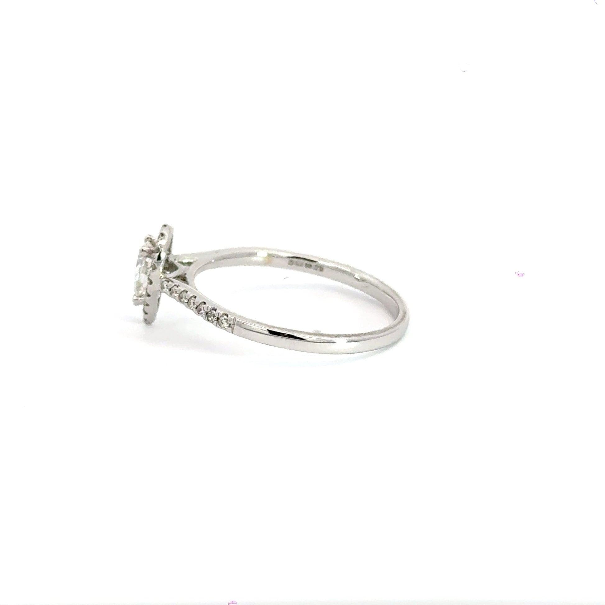 9CT White Gold Teardrop Diamond Ring Aces Jewellers