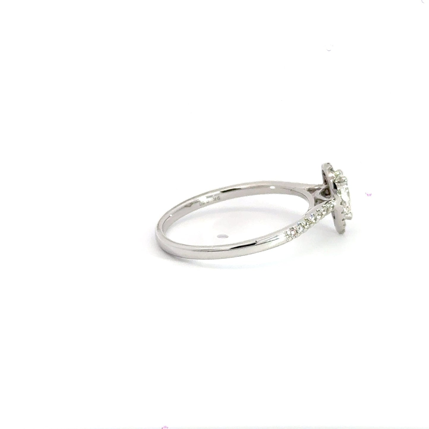 9CT White Gold Teardrop Diamond Ring Aces Jewellers