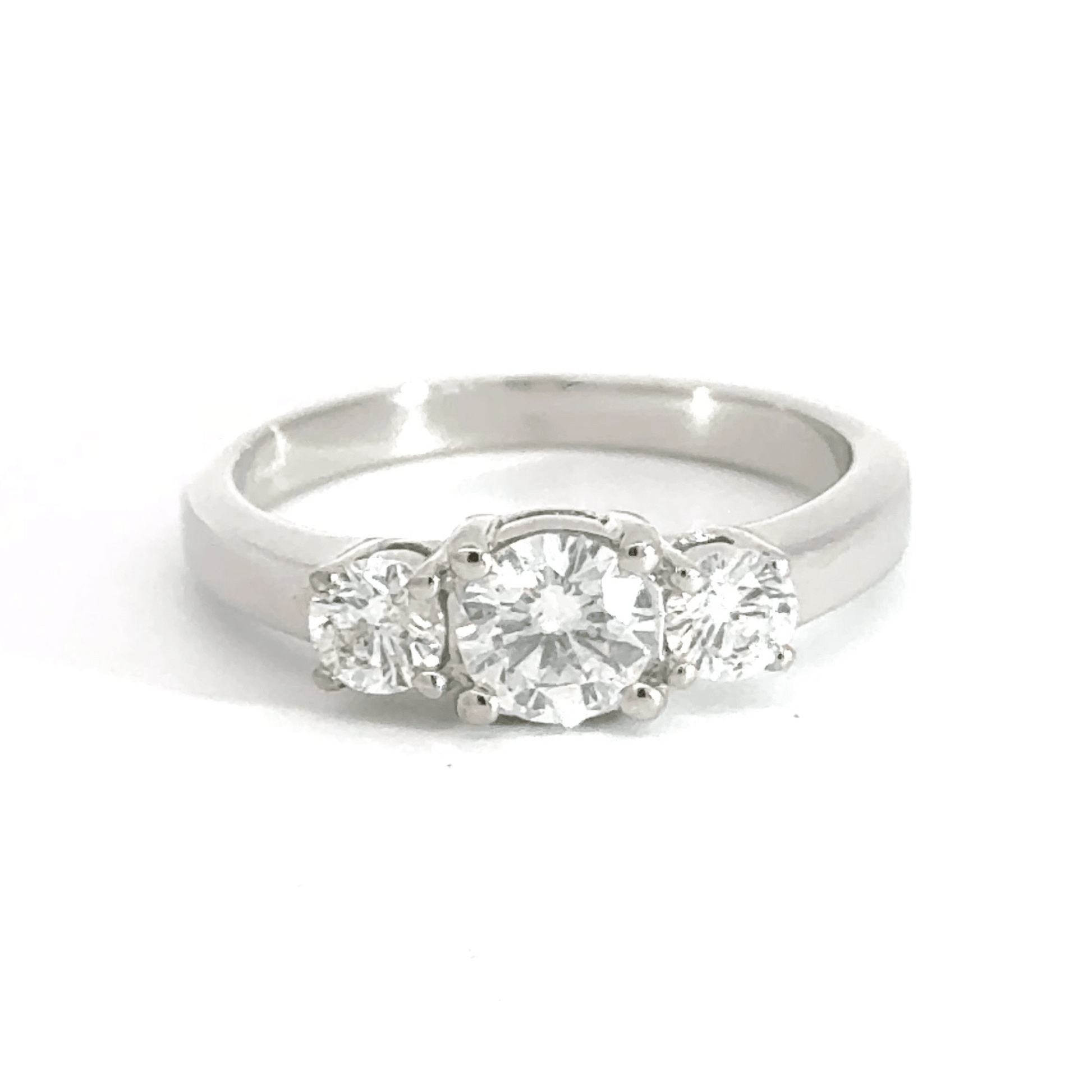 14CT White Gold Trilogy Diamond Ring Aces Jewellers