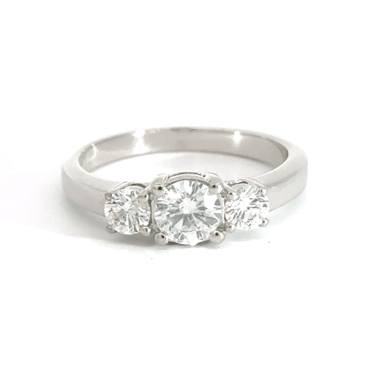 14CT White Gold Trilogy Diamond Ring Aces Jewellers