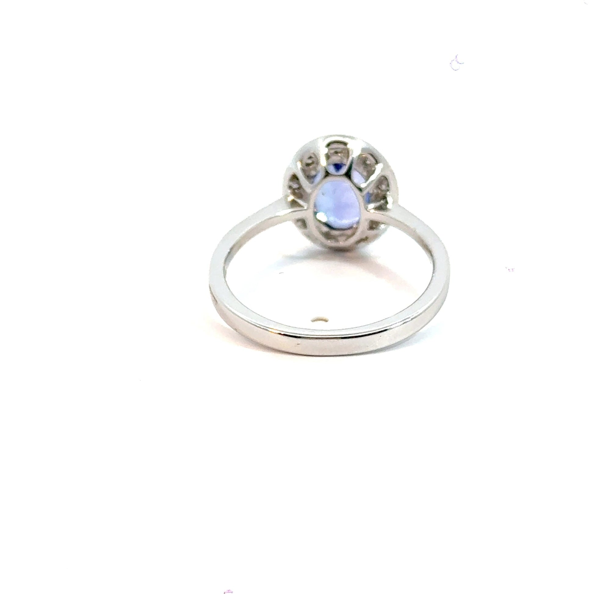 9CT White Gold Tanzanite & Diamond Ring Aces Jewellers