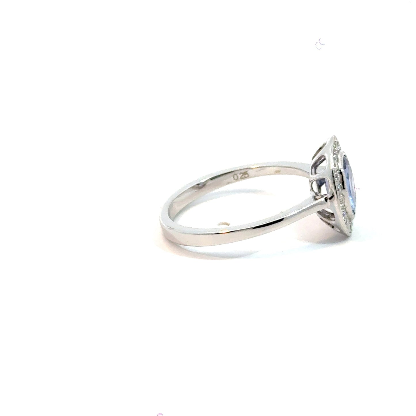 9CT White Gold Tanzanite & Diamond Ring Aces Jewellers