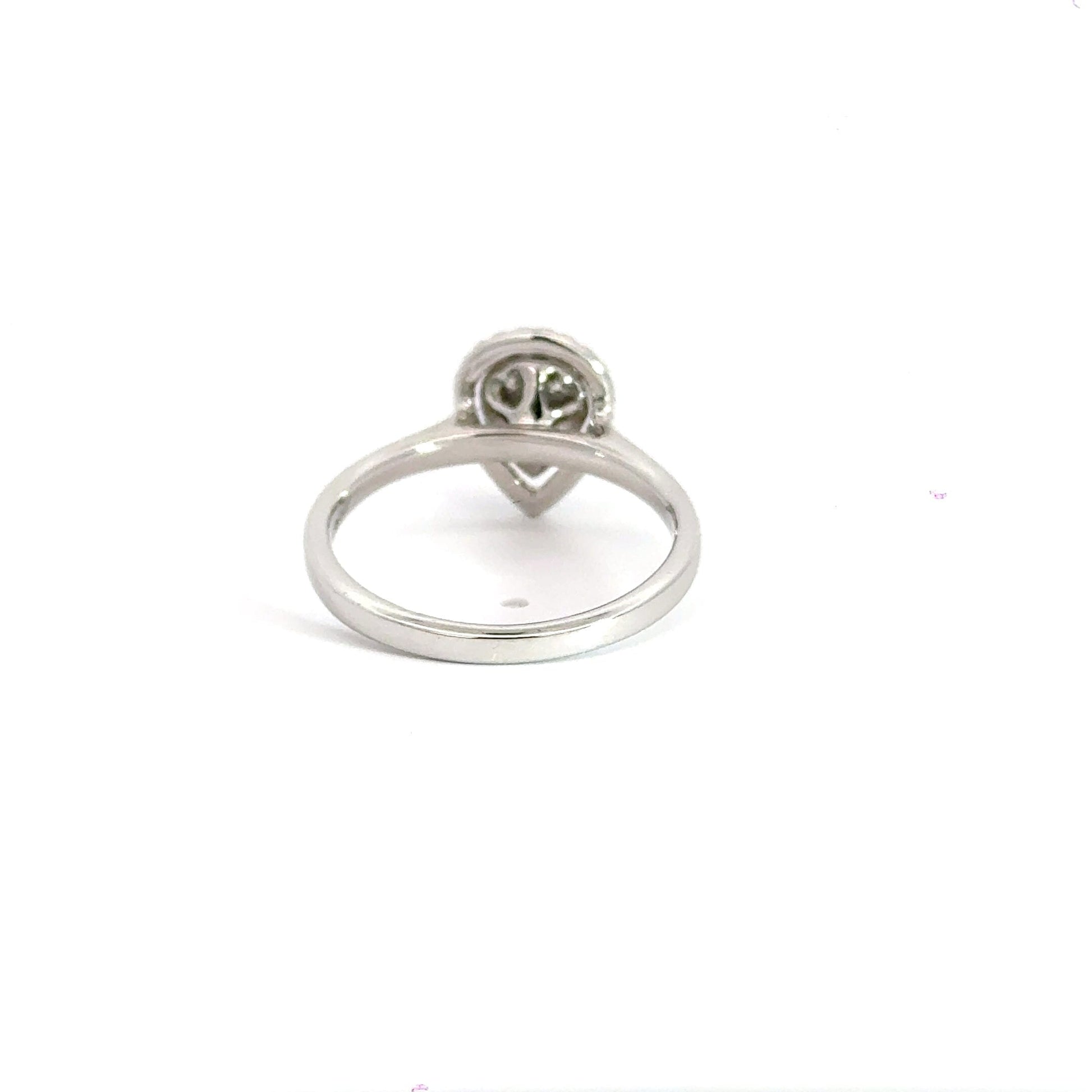 9CT White Gold Teardrop Cluster Diamond Ring Aces Jewellers
