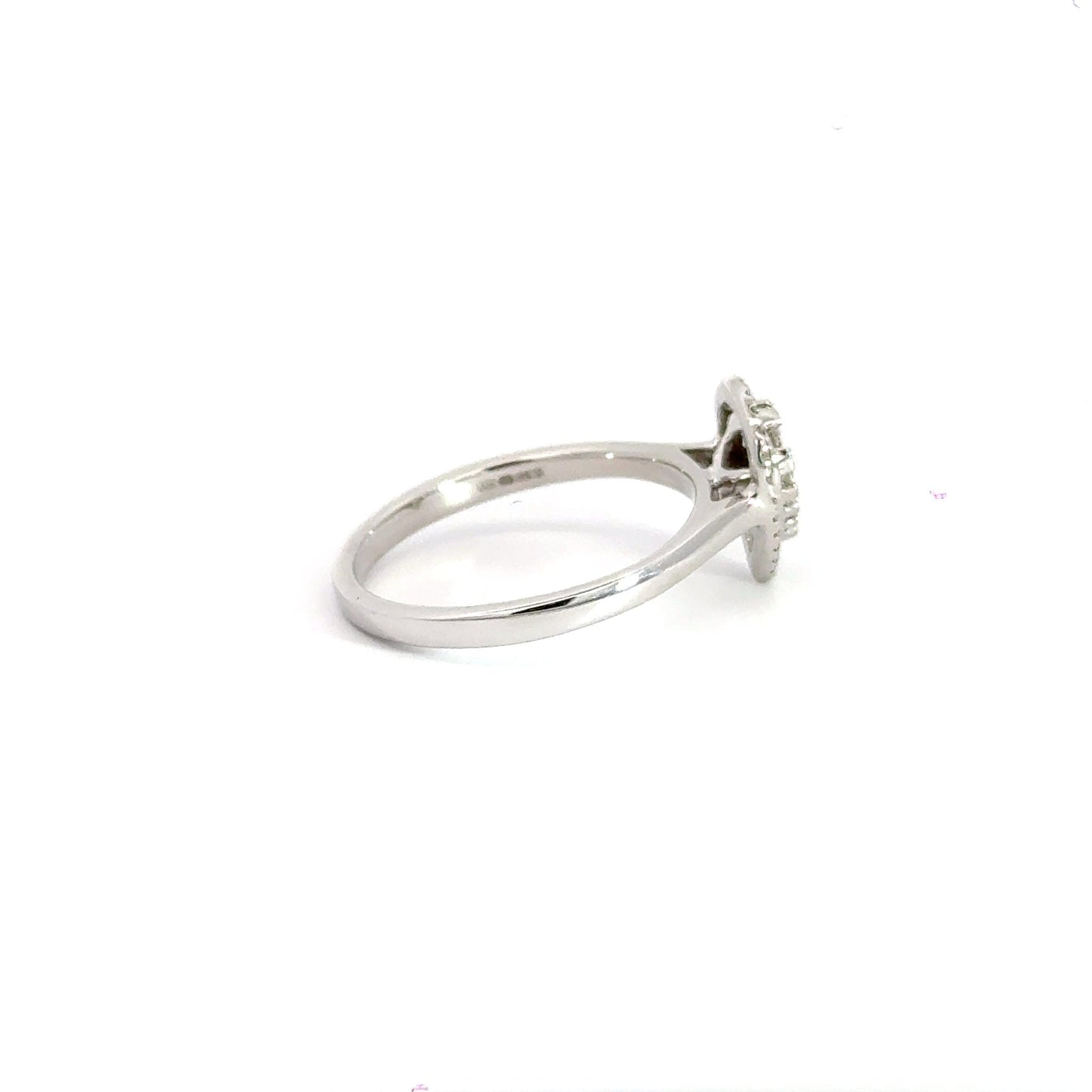 9CT White Gold Teardrop Cluster Diamond Ring Aces Jewellers