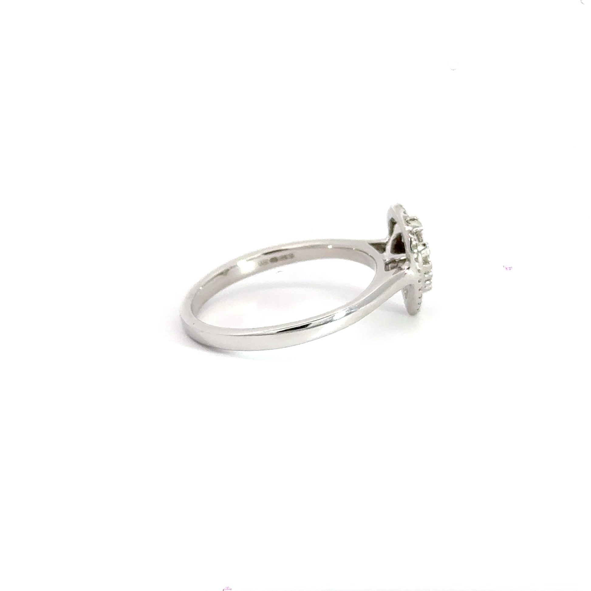 9CT White Gold Teardrop Cluster Diamond Ring Aces Jewellers
