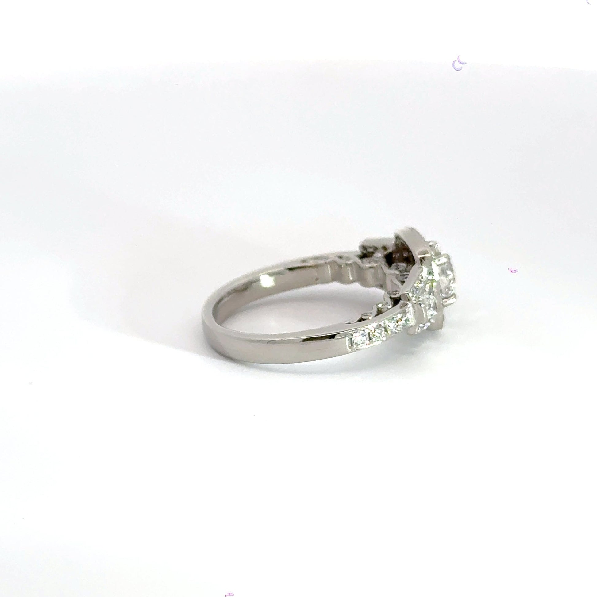 Platinum Cluster Diamond Ring Trilogy Aces Jewellers