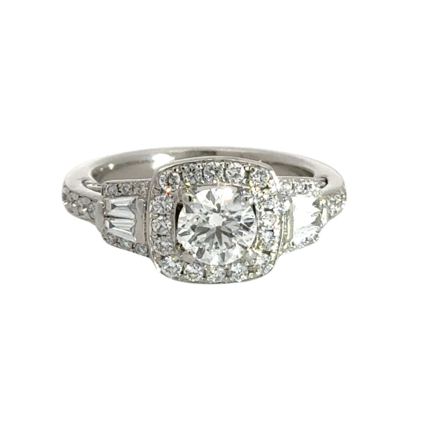 Platinum Cluster Diamond Ring Trilogy Aces Jewellers
