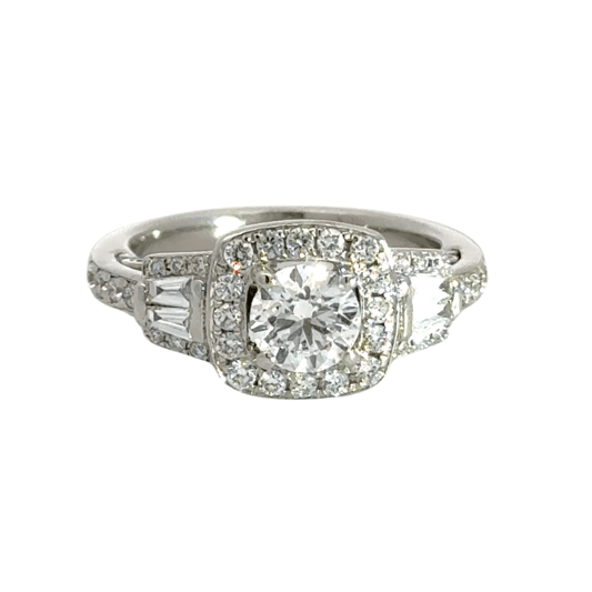 Platinum Cluster Diamond Ring Trilogy Aces Jewellers