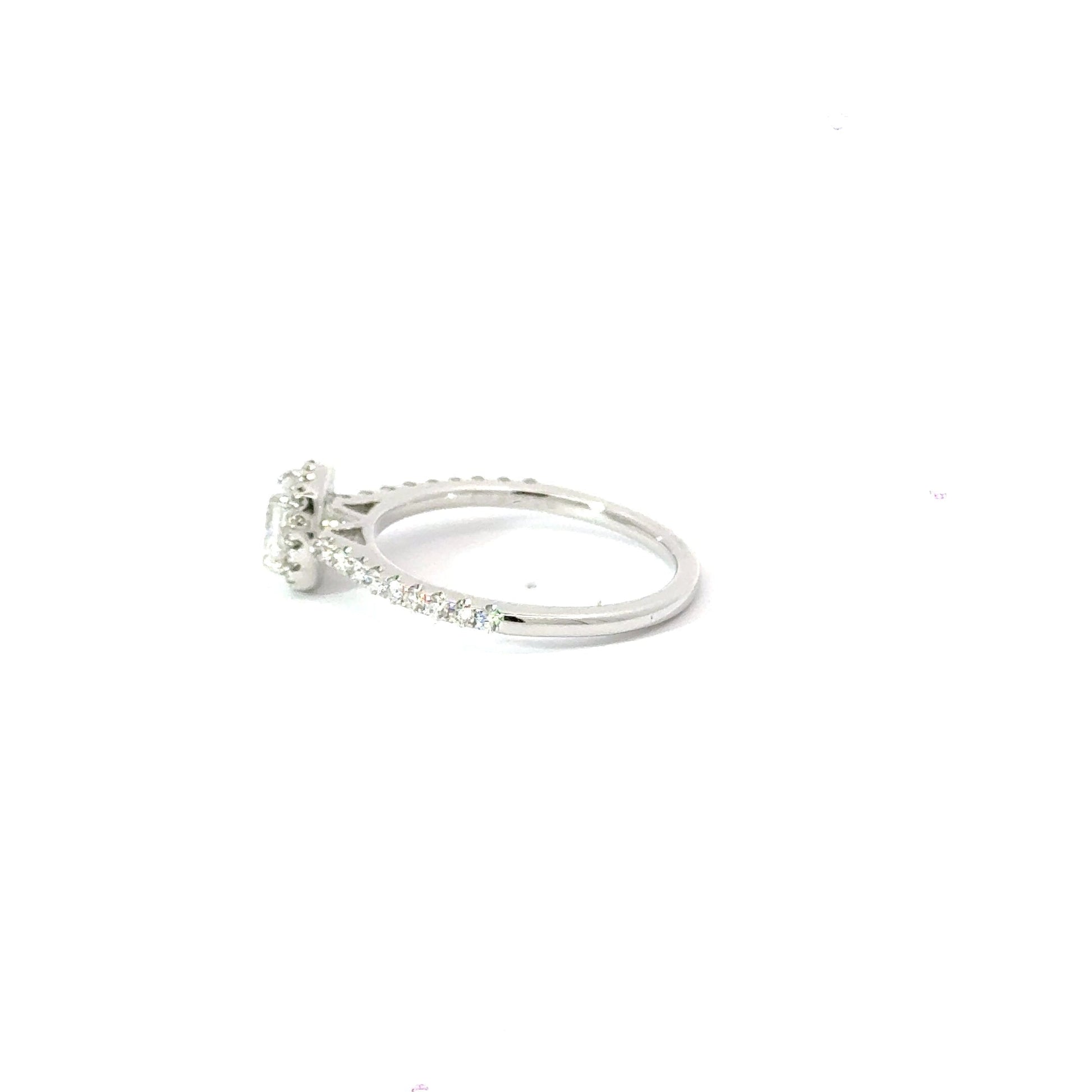 18CT White Gold Cushion Cut Diamond Ring Aces Jewellers