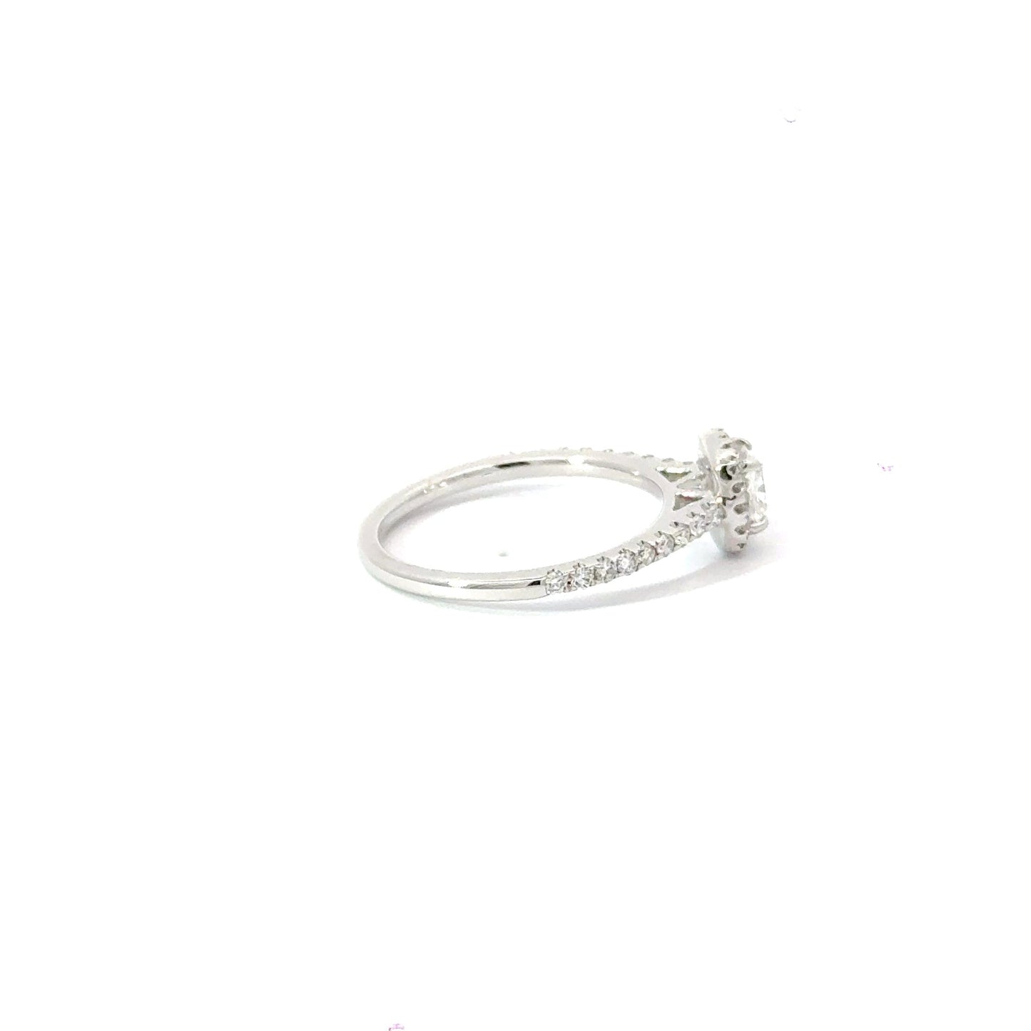 18CT White Gold Cushion Cut Diamond Ring Aces Jewellers