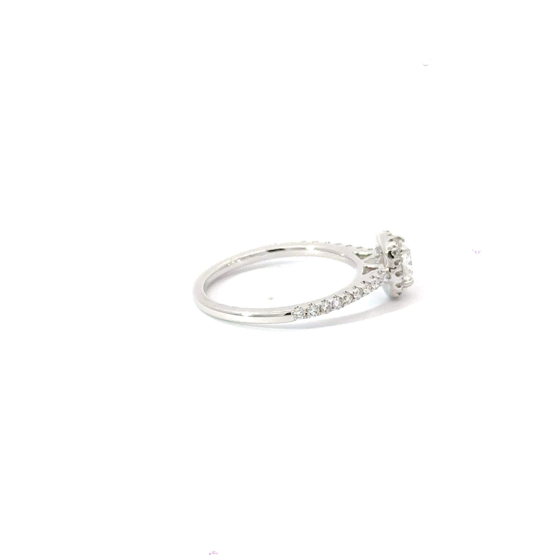 18CT White Gold Cushion Cut Diamond Ring Aces Jewellers