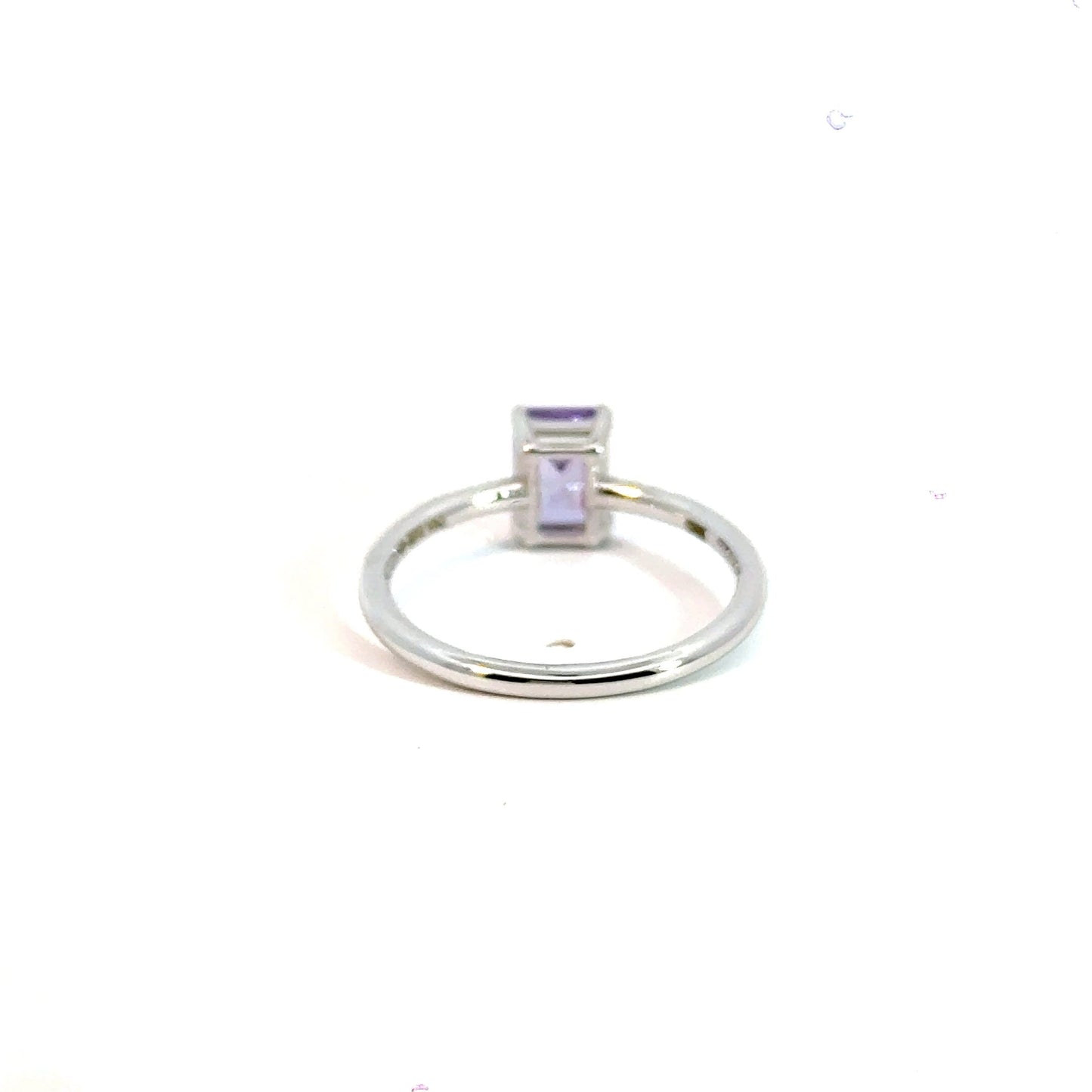 14CT White Gold Ring Diamonds & Manmade Coloured Stone Aces Jewellers
