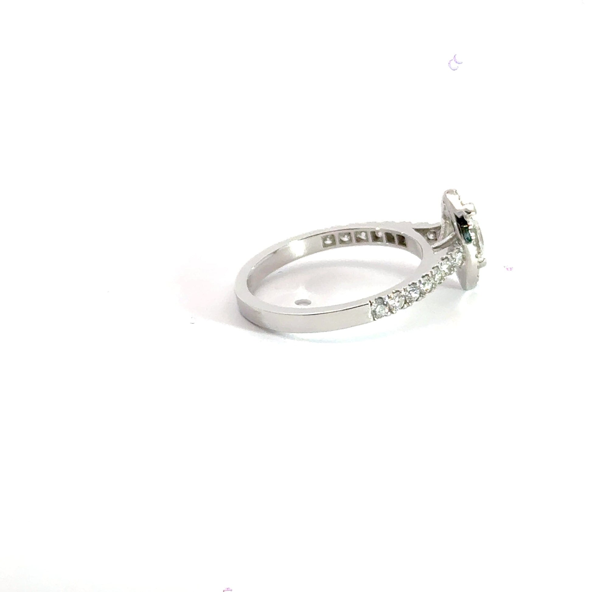 18CT White Gold Marquise Diamond Halo Ring Aces Jewellers