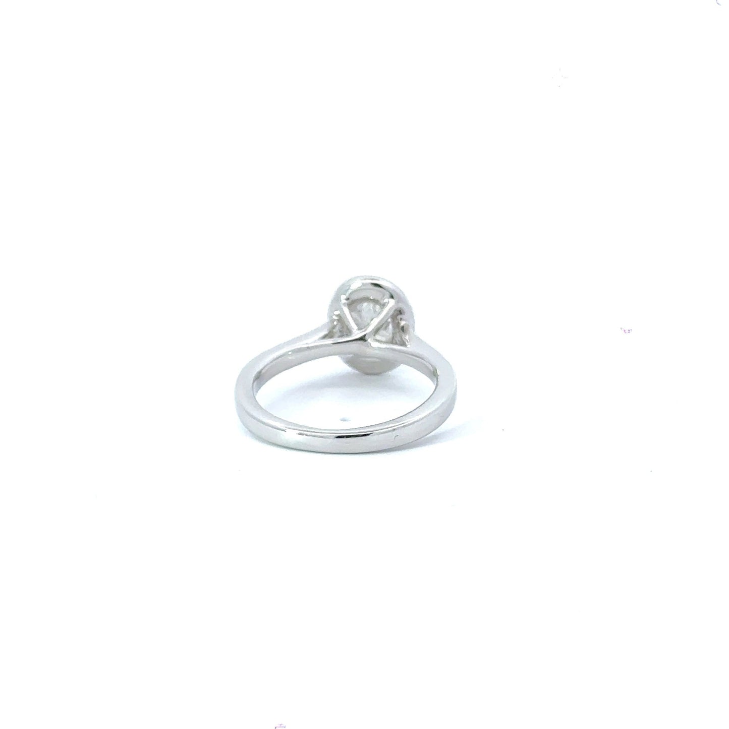 Platinum Halo Oval Diamond Ring Aces Jewellers