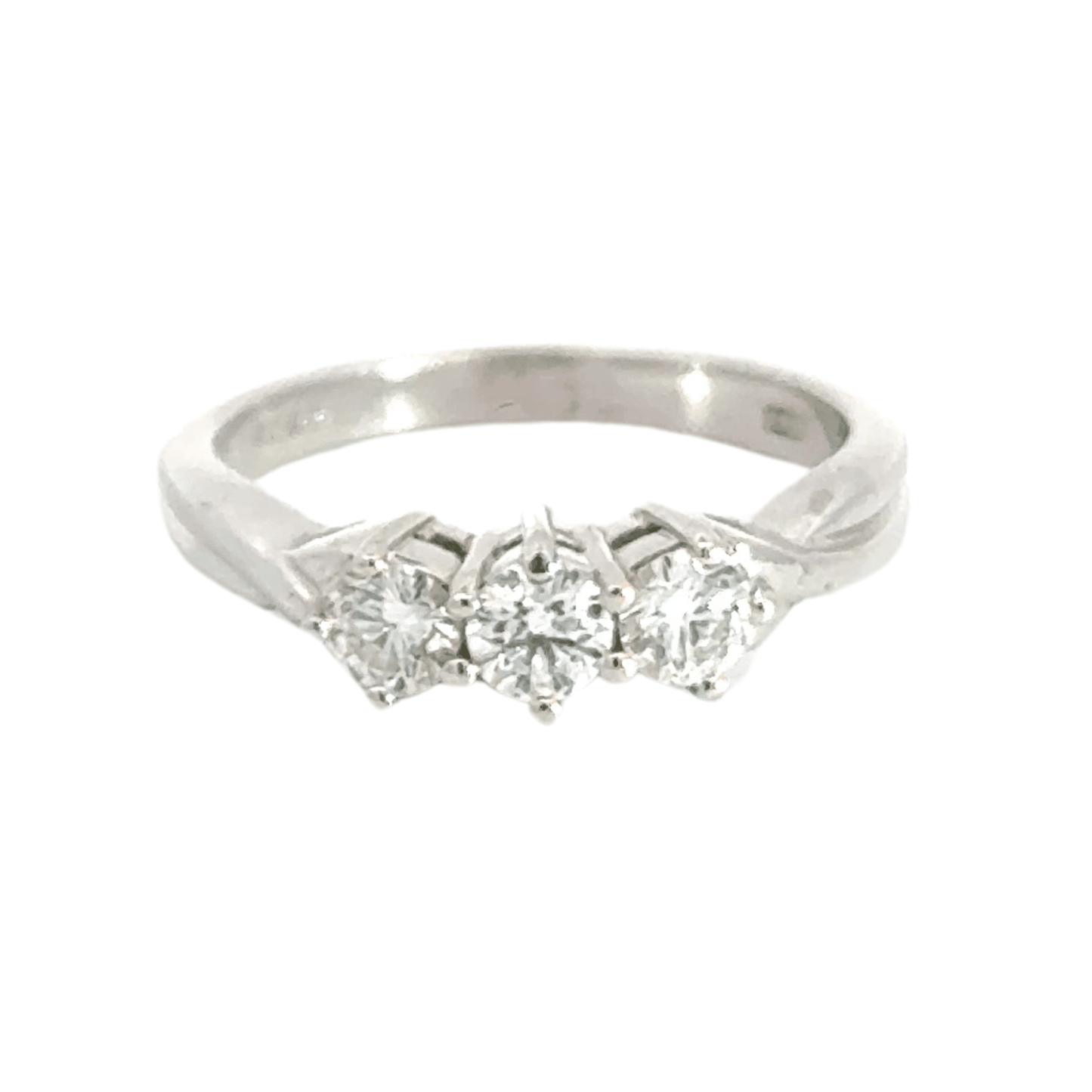 Platinum 3 Stone Trilogy Diamond Ring Aces Jewellers