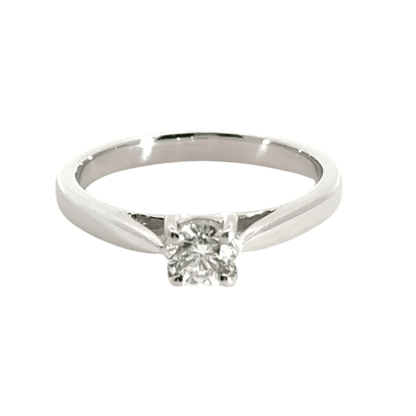 18CT White Gold Solitaire Diamond Ring 0.50CT Aces Jewellers