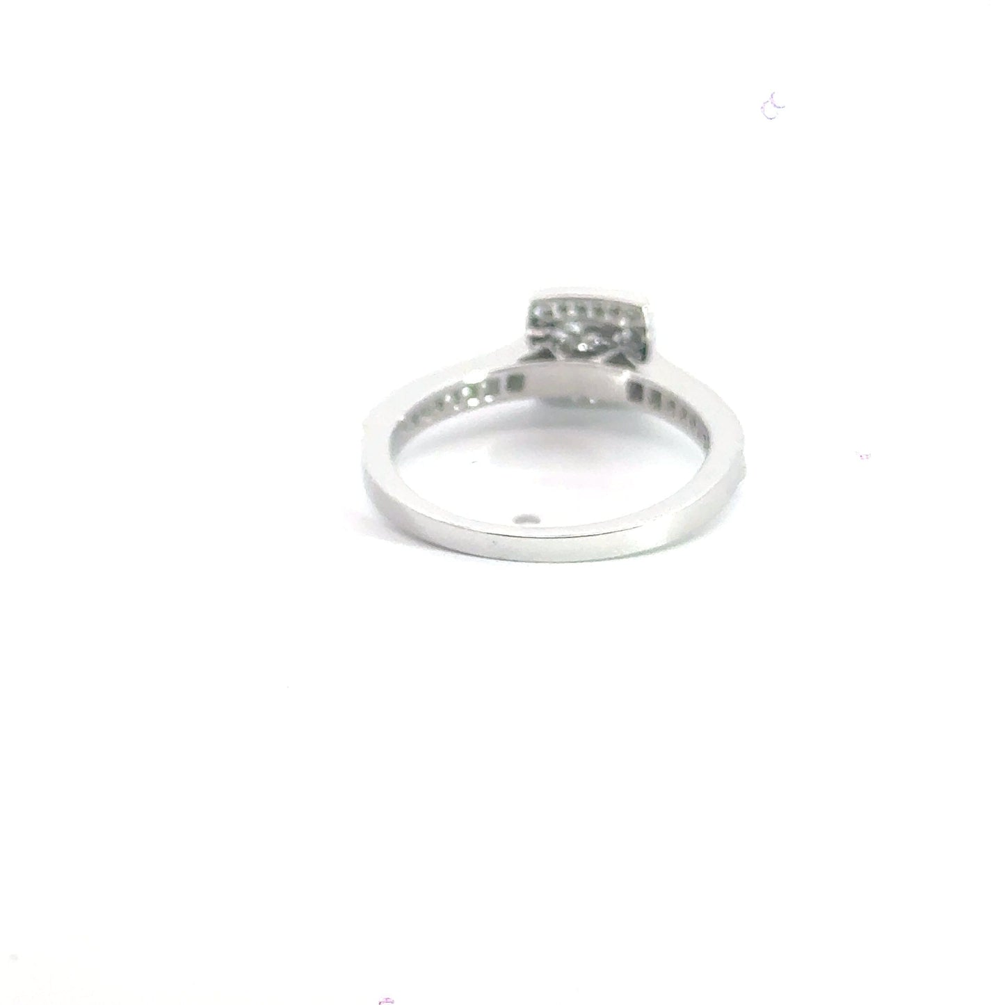 14CT White Gold Diamond Halo Ring Aces Jewellers