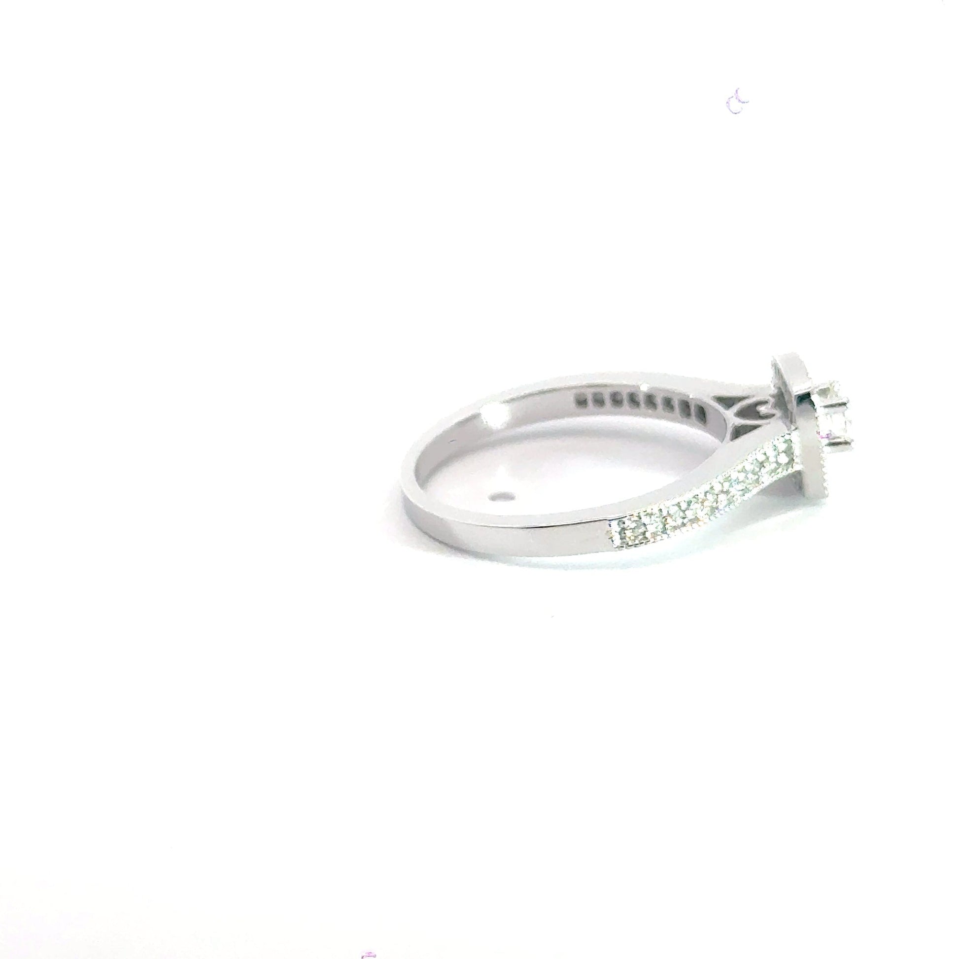 14CT White Gold Diamond Halo Ring Aces Jewellers