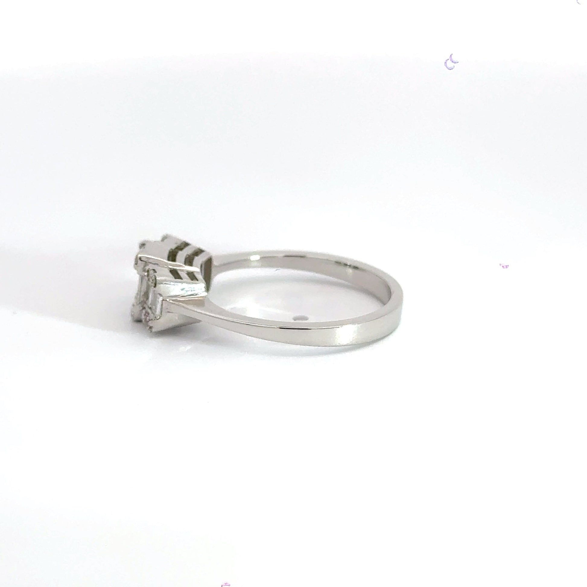 18CT White Gold Trilogy Diamond Ring Aces Jewellers