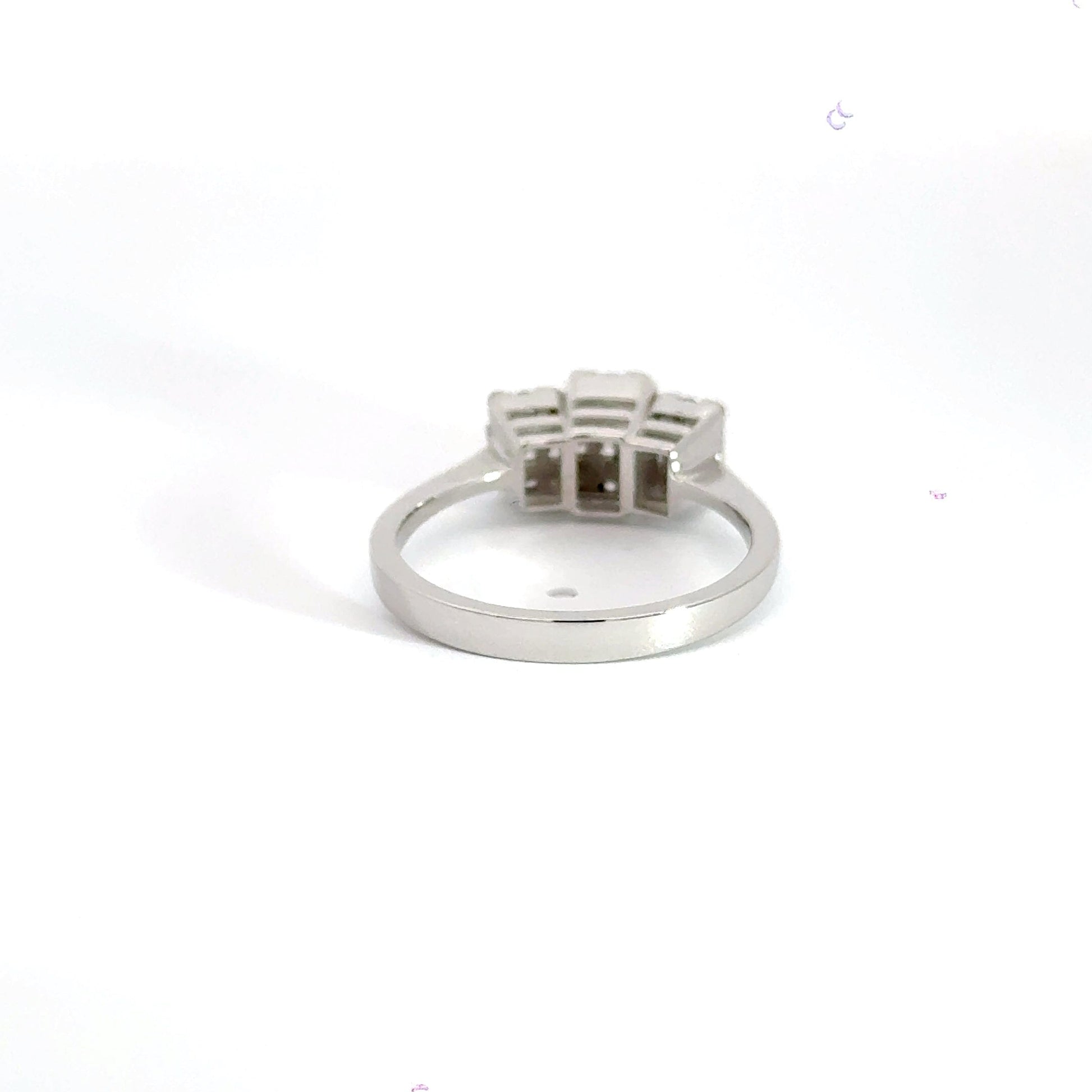 18CT White Gold Trilogy Diamond Ring Aces Jewellers