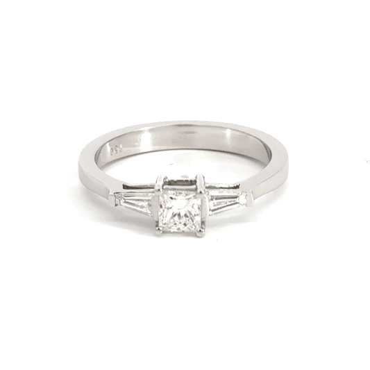 18CT White Gold Trilogy Diamond Ring Aces Jewellers