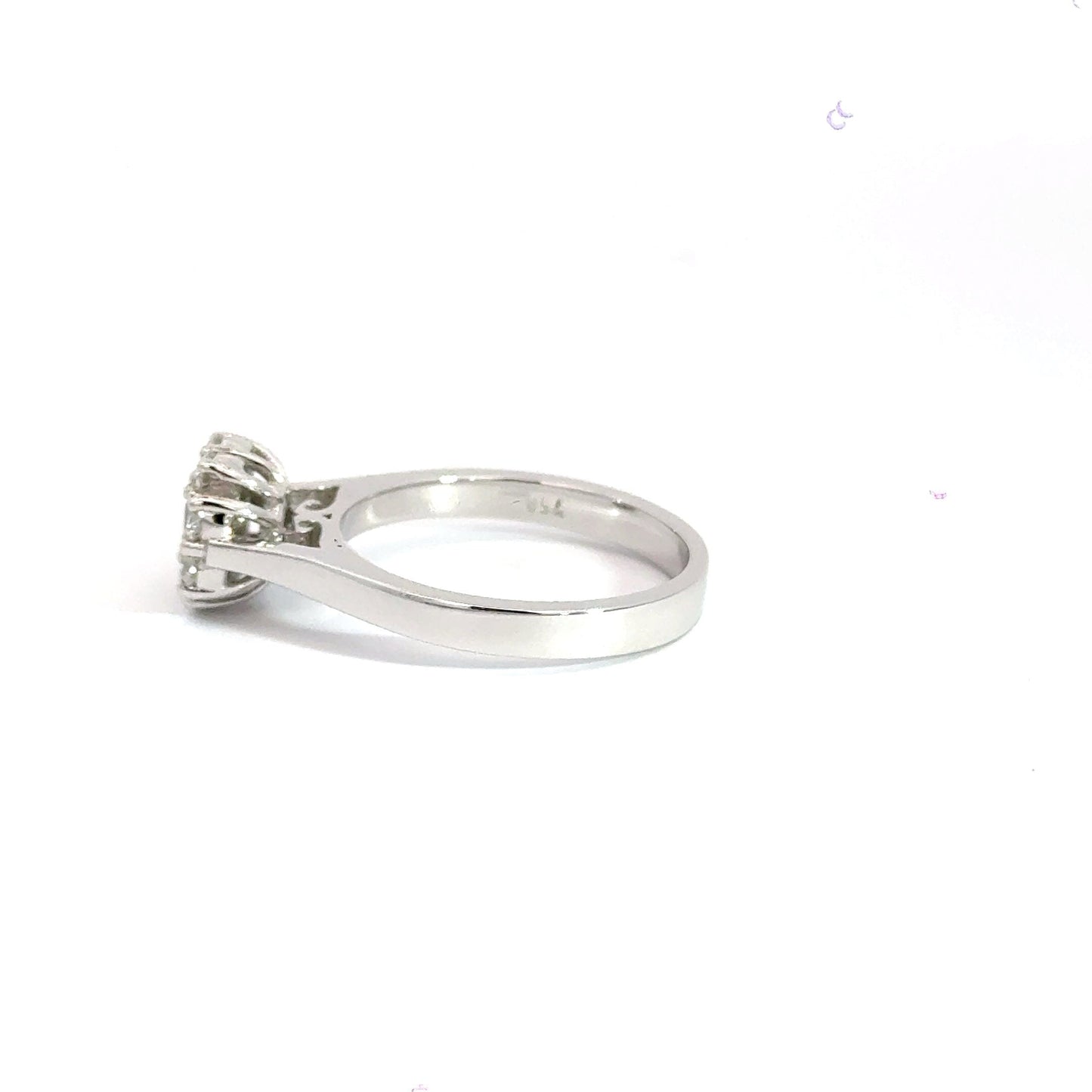 18CT White Gold Baguette Diamond Ring Aces Jewellers