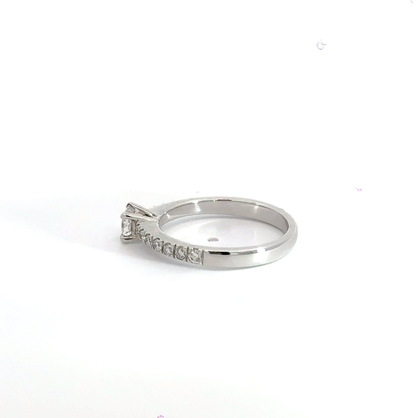 18CT White Gold Solitaire Diamond Ring Aces Jewellers