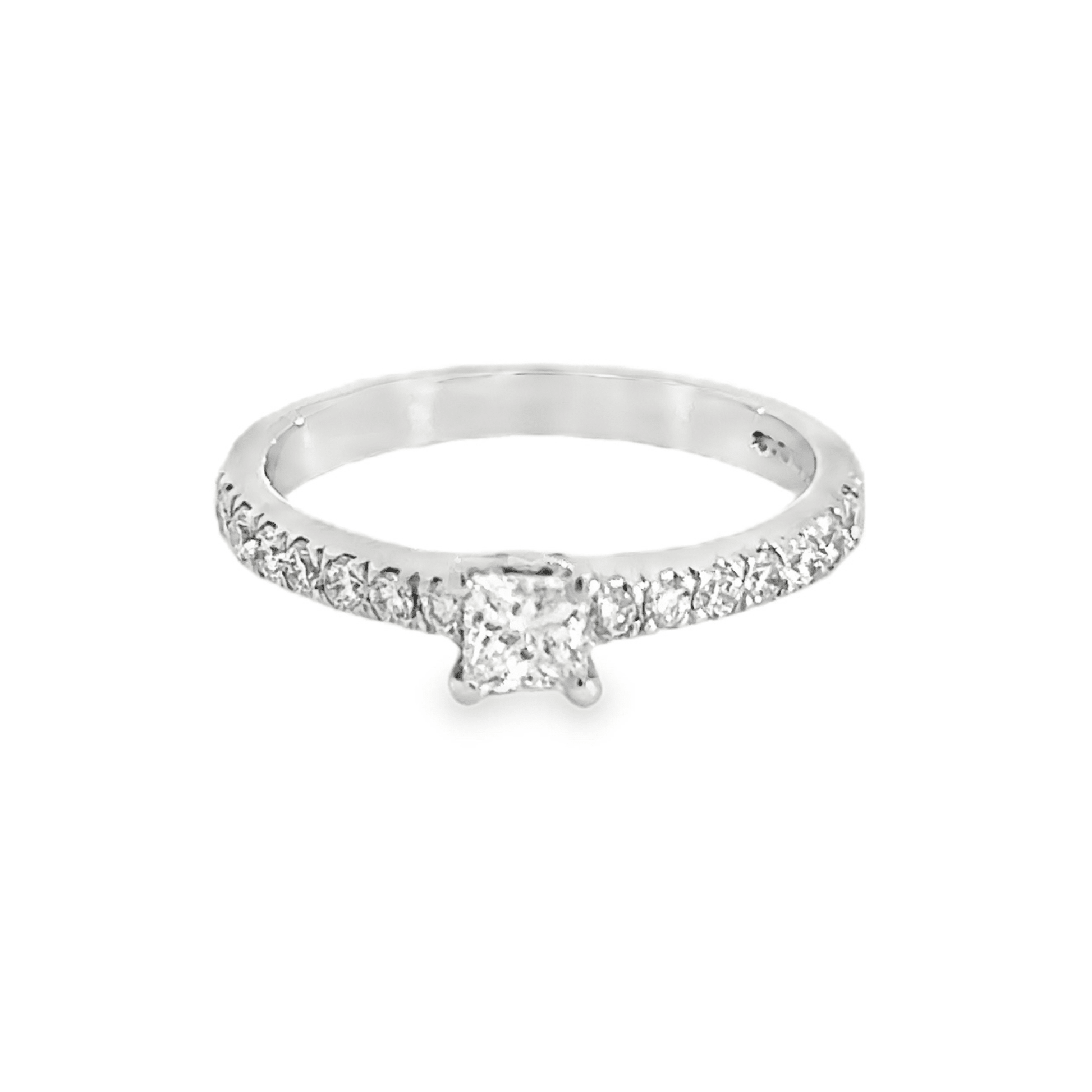 18CT White Gold Solitaire Diamond Ring Aces Jewellers