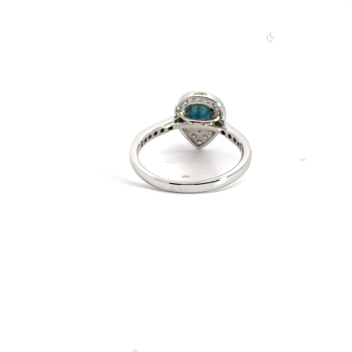 18CT Sapphire and Diamonds Teardrop Ring Aces Jewellers