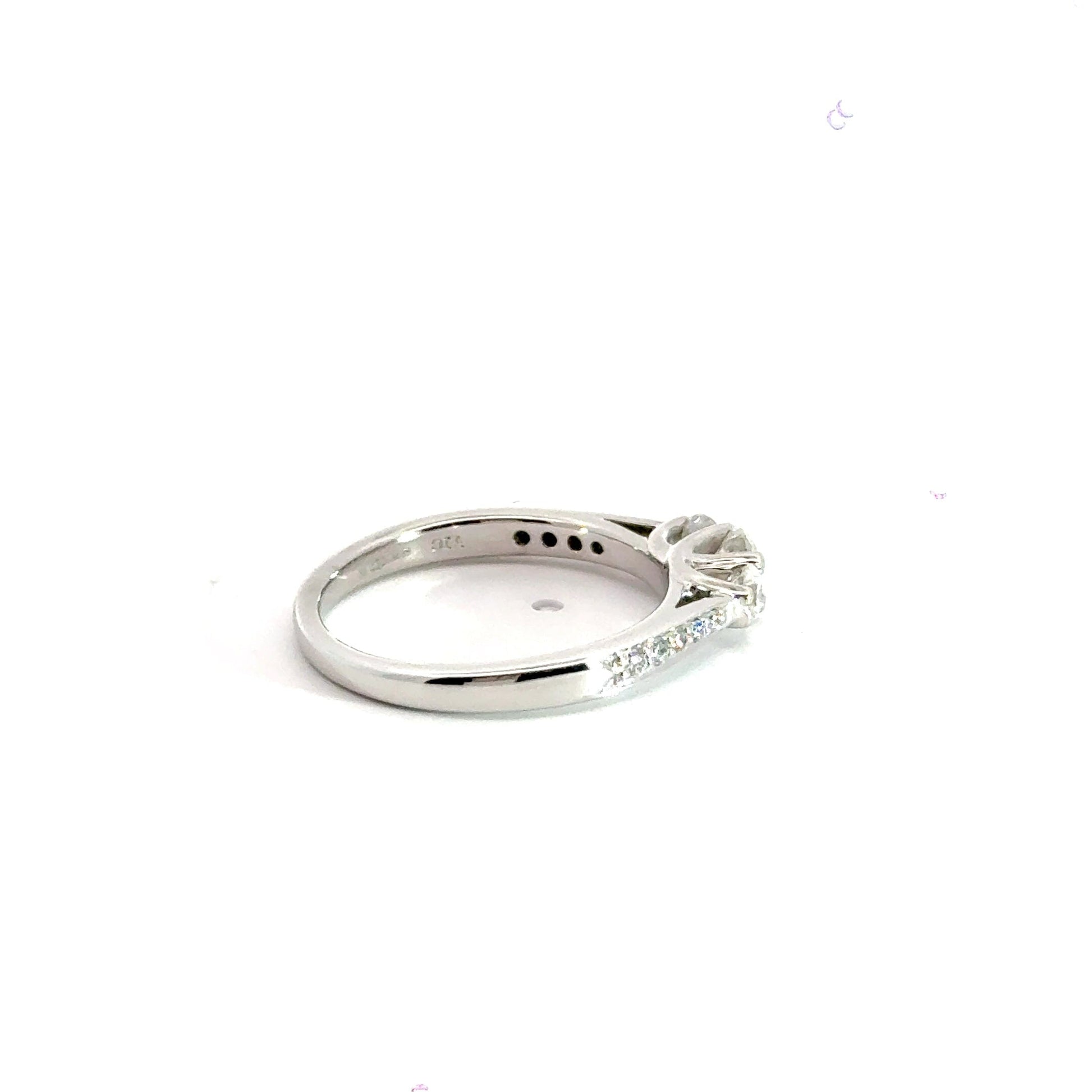 18CT White Gold Diamond Trilogy Ring Aces Jewellers
