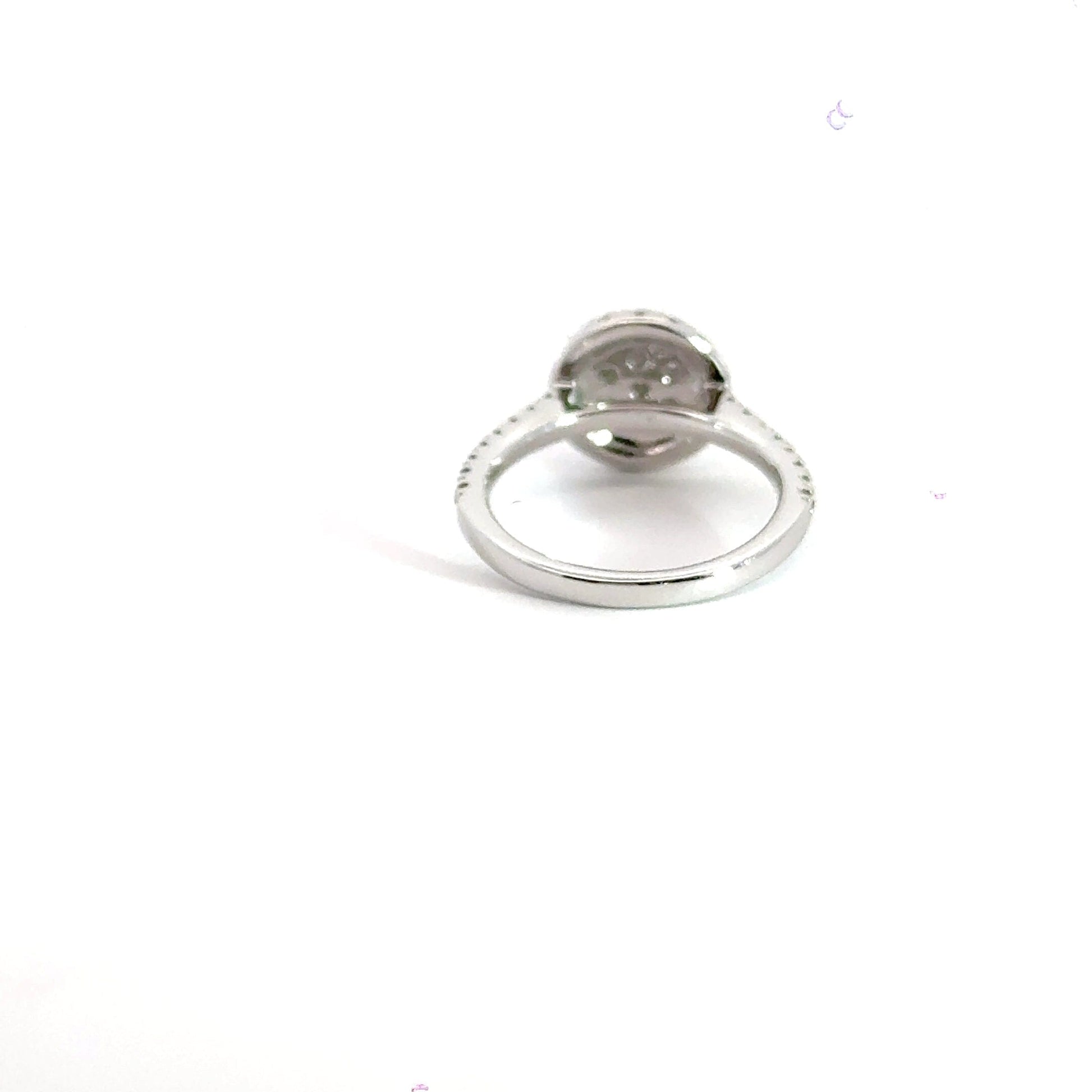 9CT White Gold Diamond Halo Cluster Ring Aces Jewellers