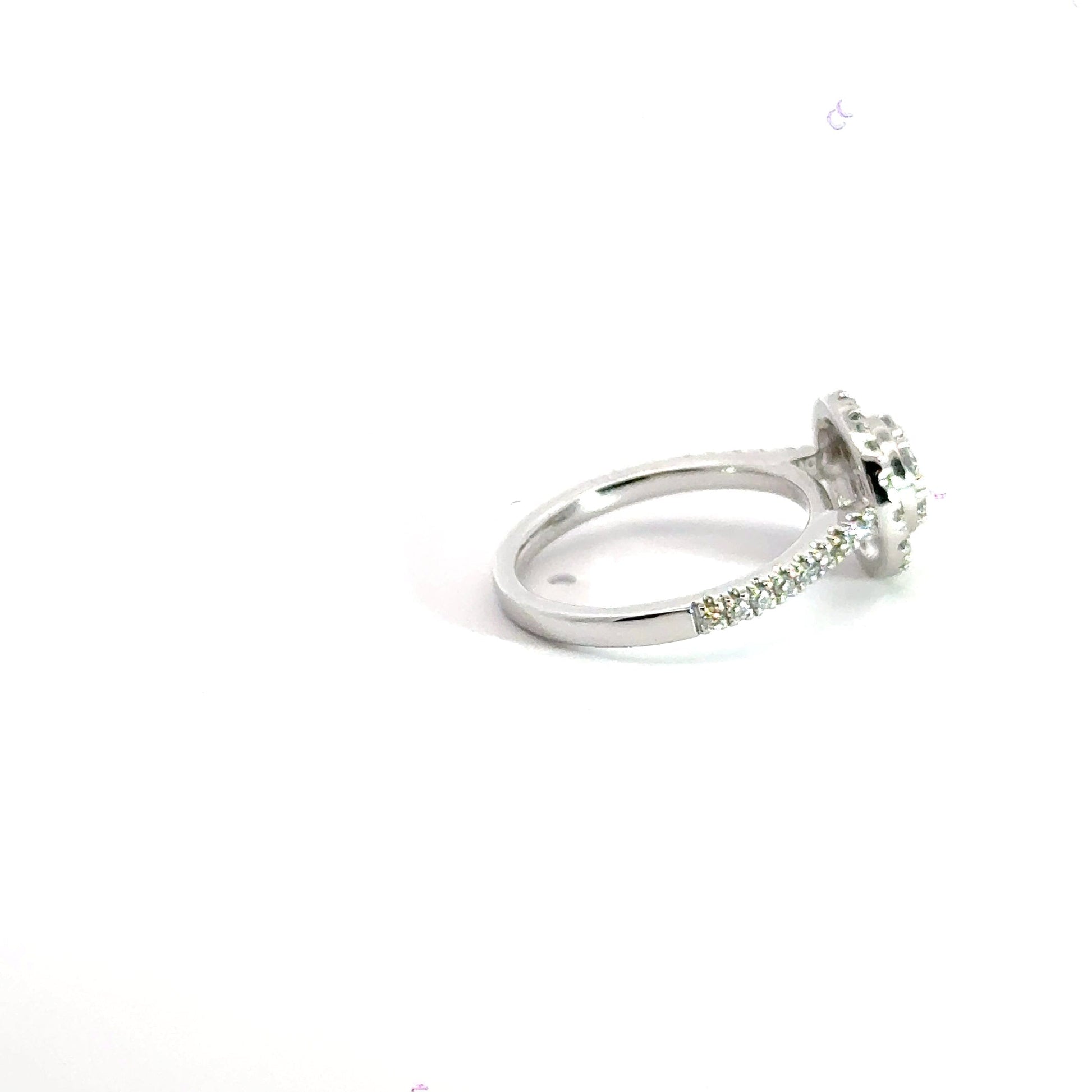 9CT White Gold Diamond Halo Cluster Ring Aces Jewellers