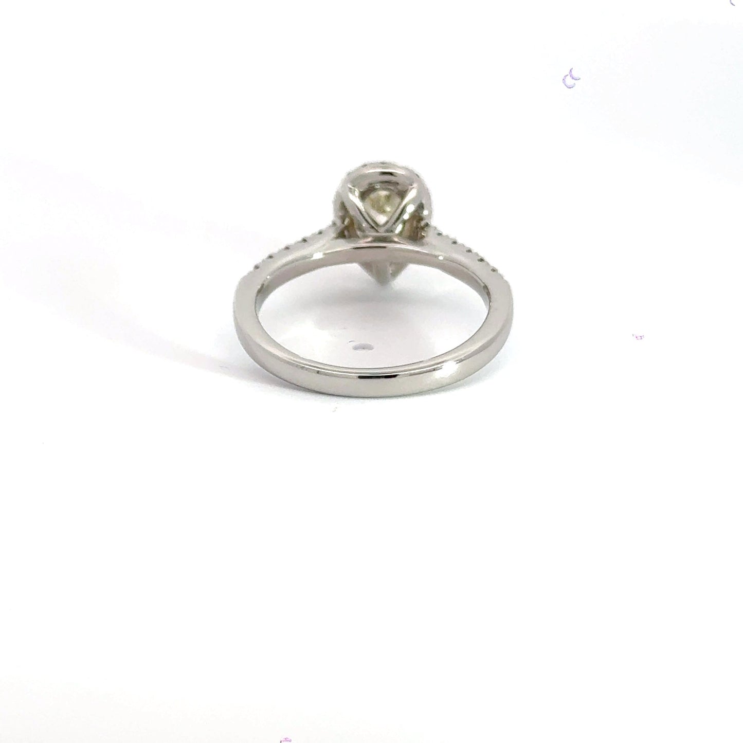 Platinum Yellow Diamond Teardrop Halo Ring Aces Jewellers