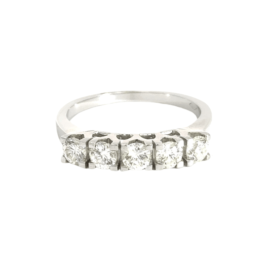 18CT White Gold Diamond Ring Eternity Band Aces Jewellers