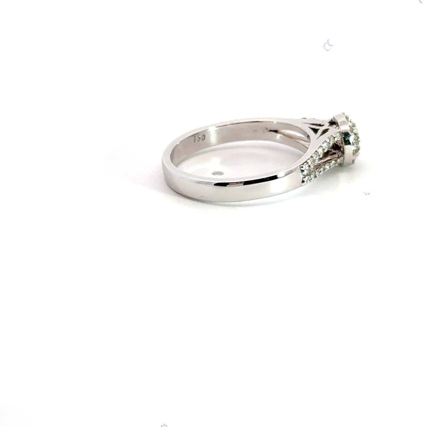 18CT White Gold Halo Diamond Ring Aces Jewellers
