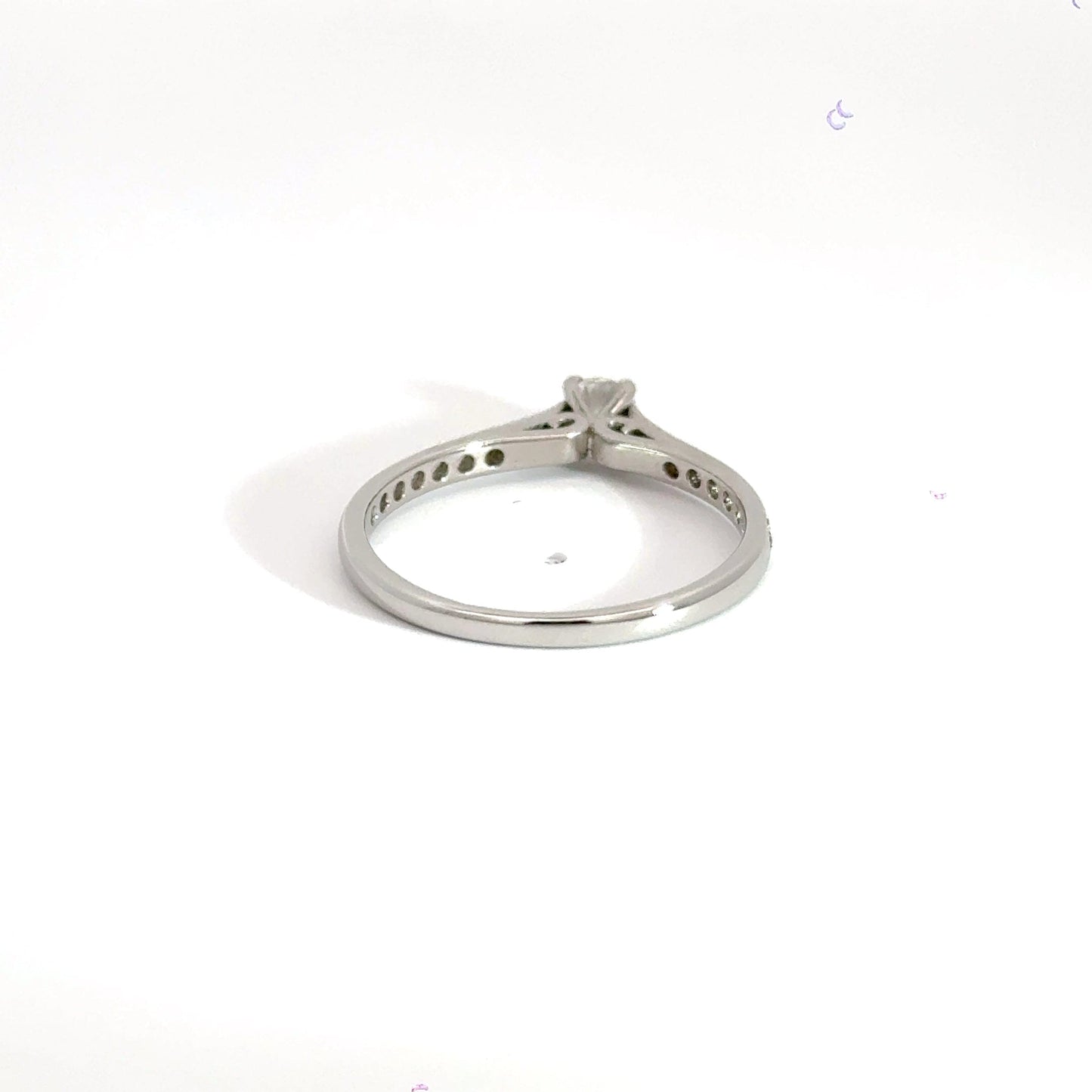 18CT White Gold Solitaire Diamond Ring Aces Jewellers