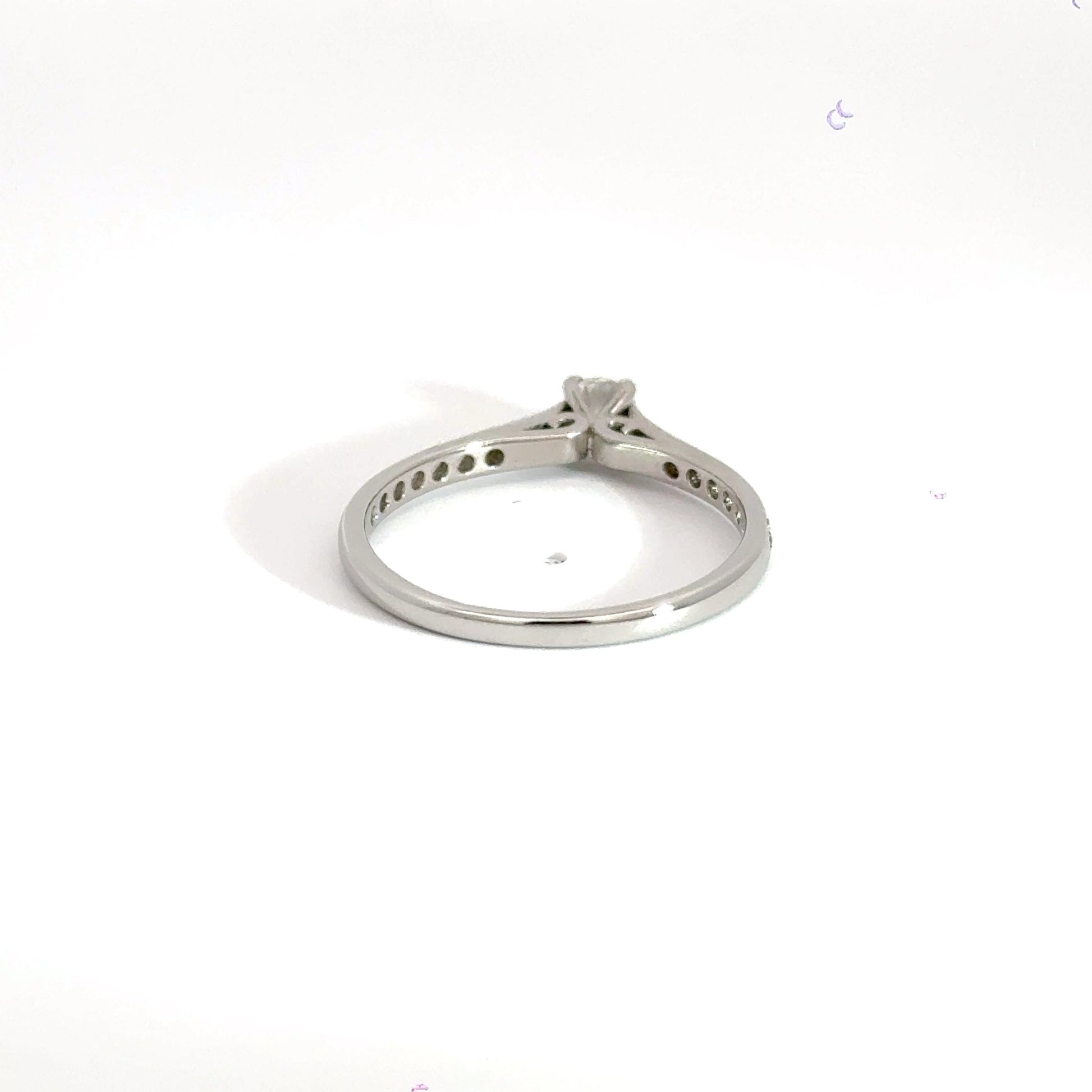 18CT White Gold Solitaire Diamond Ring Aces Jewellers