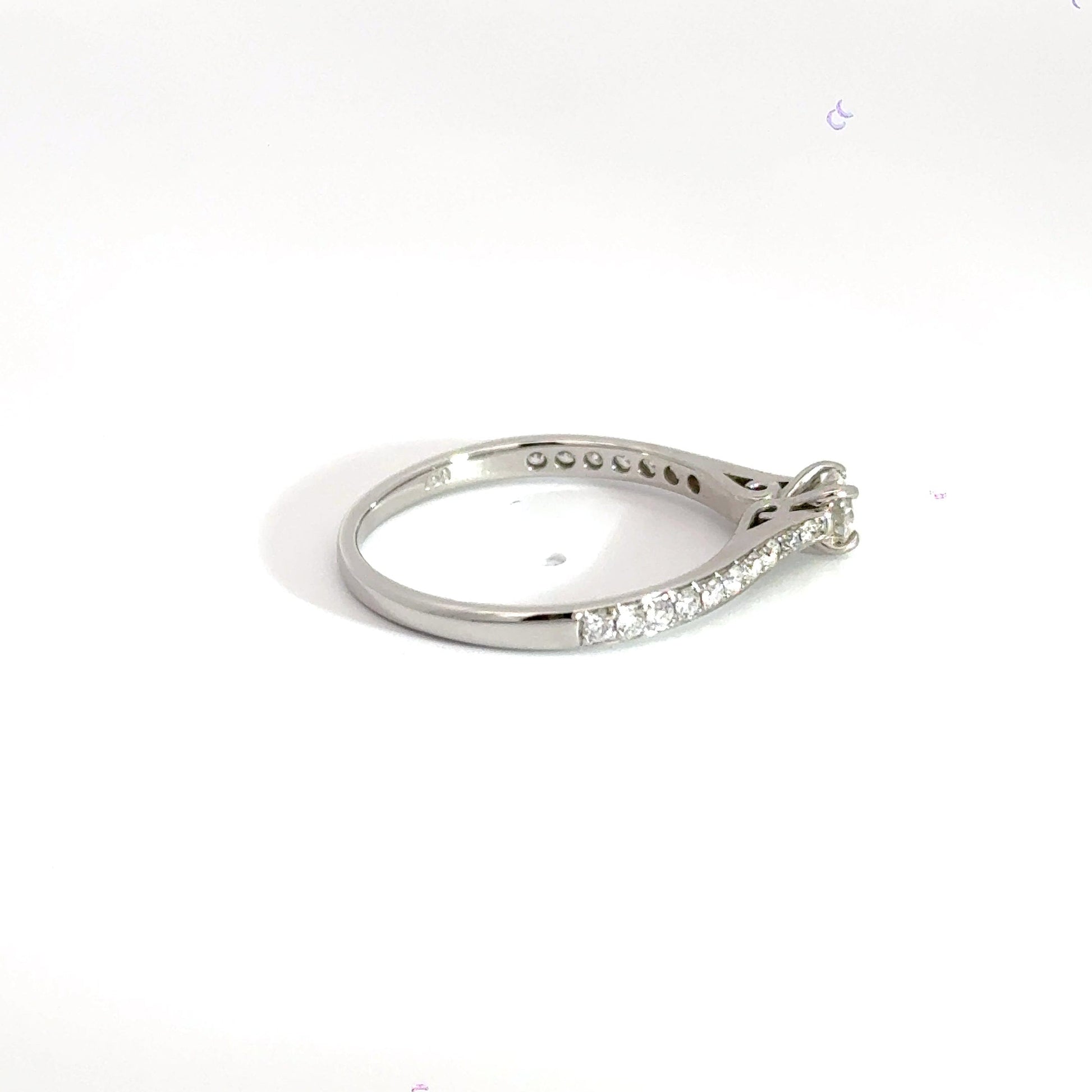 18CT White Gold Solitaire Diamond Ring Aces Jewellers