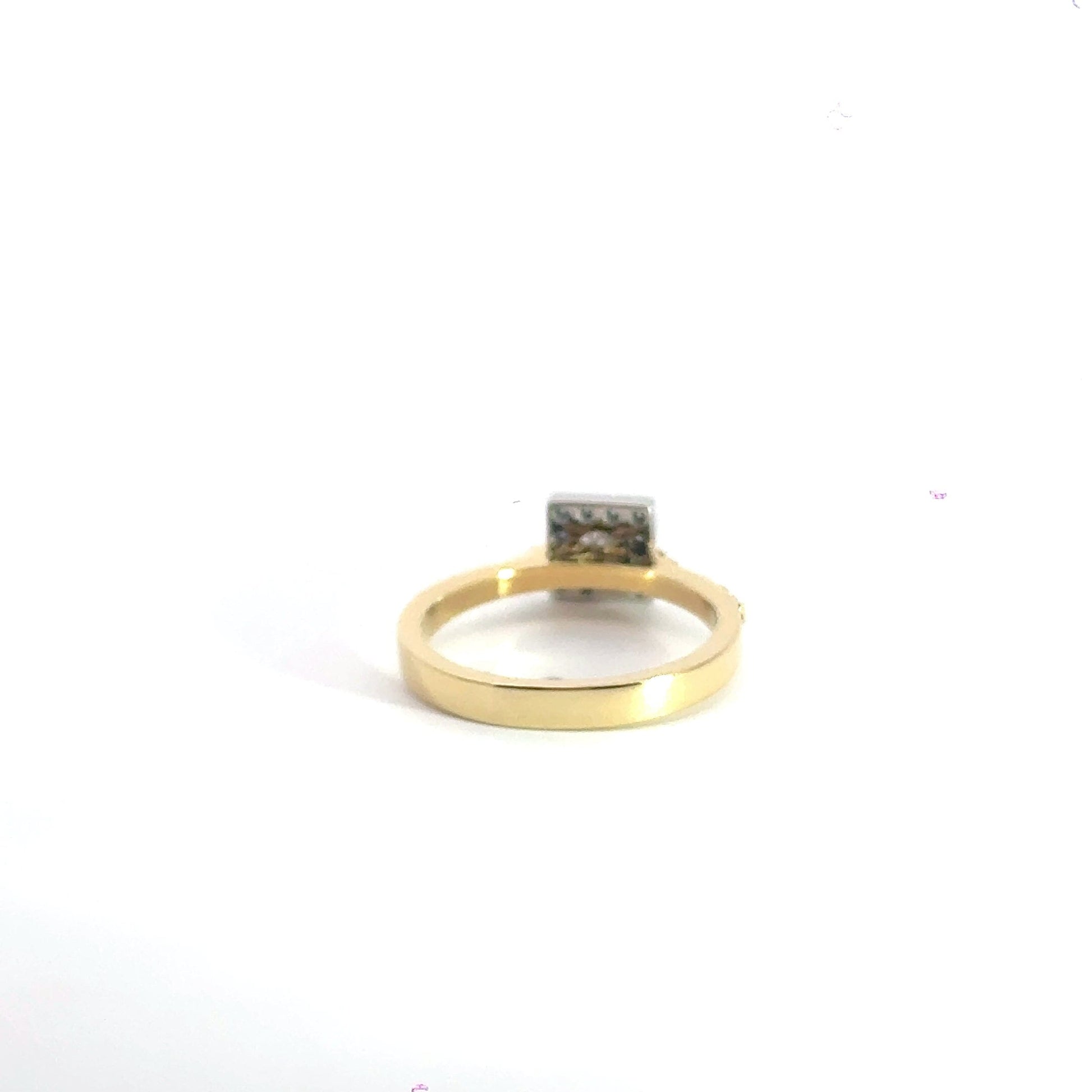 18CT Yellow Gold Diamond Ring Halo Aces Jewellers