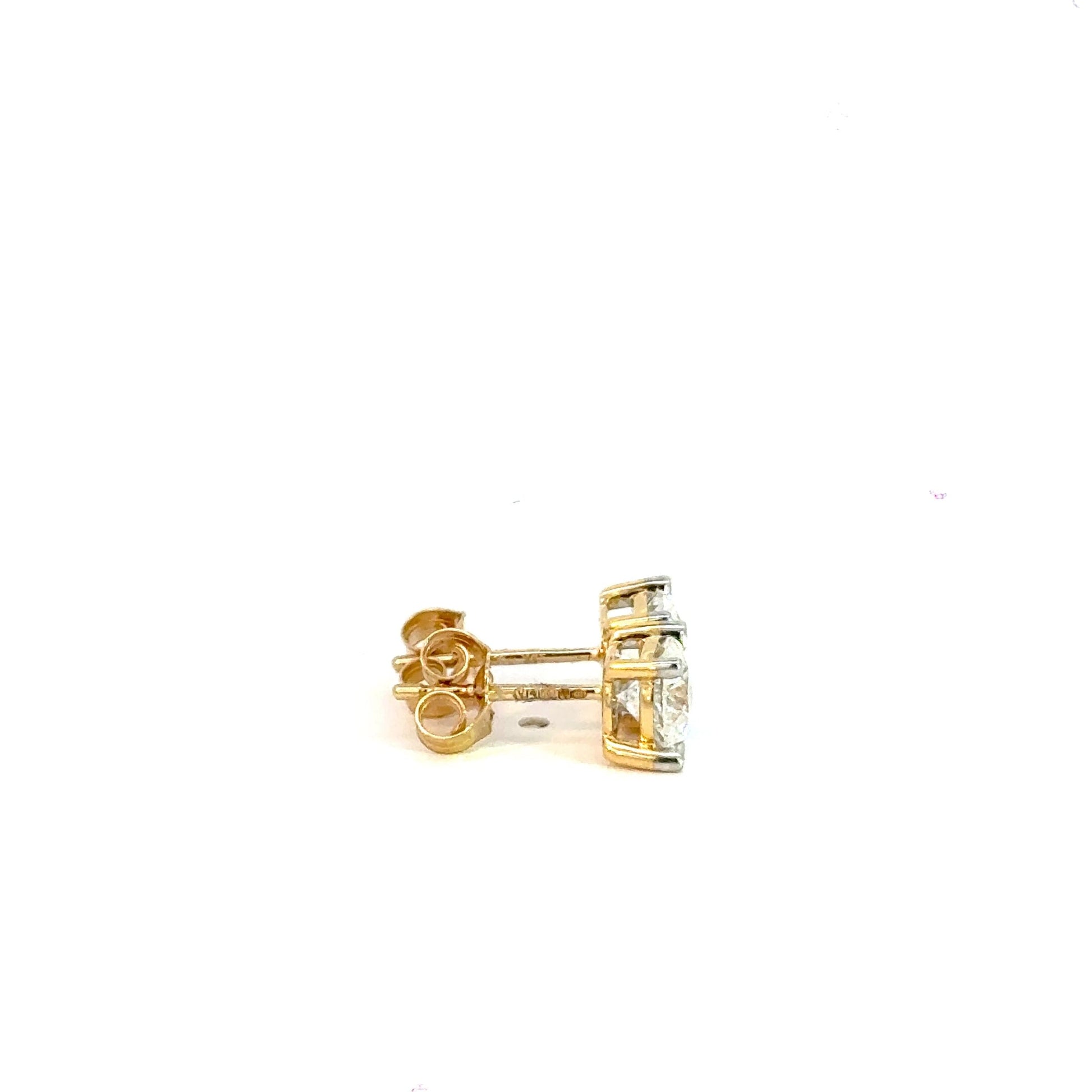 Stud Earrings 1.55CT Lab Diamond 18CT Yellow Gold Aces Jewellers
