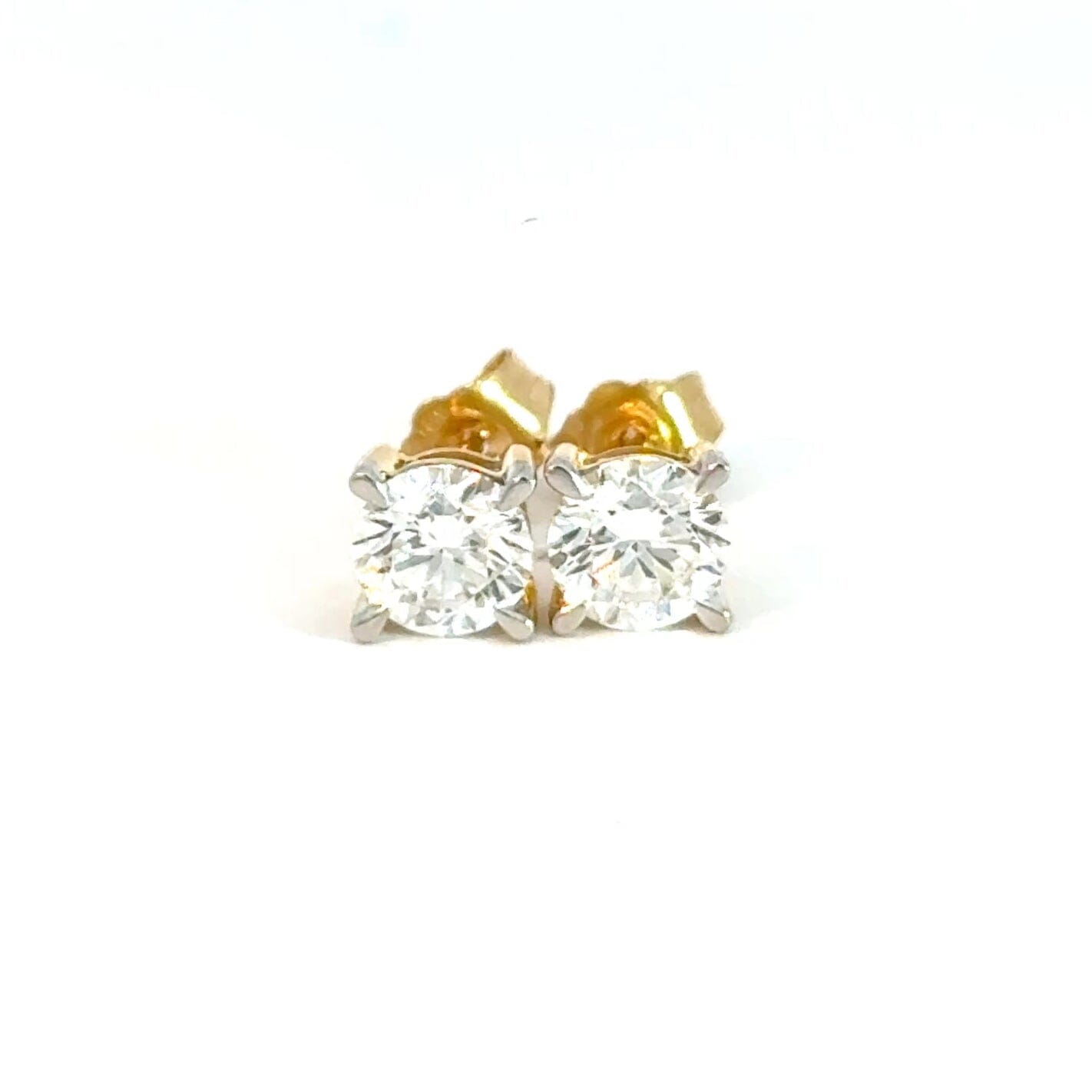 Stud Earrings 1.55CT Lab Diamond 18CT Yellow Gold Aces Jewellers