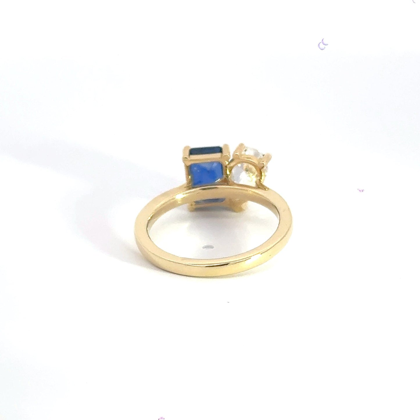 18CT Yellow Gold Toi Et Moi Diamond with Sapphire Aces Jewellers