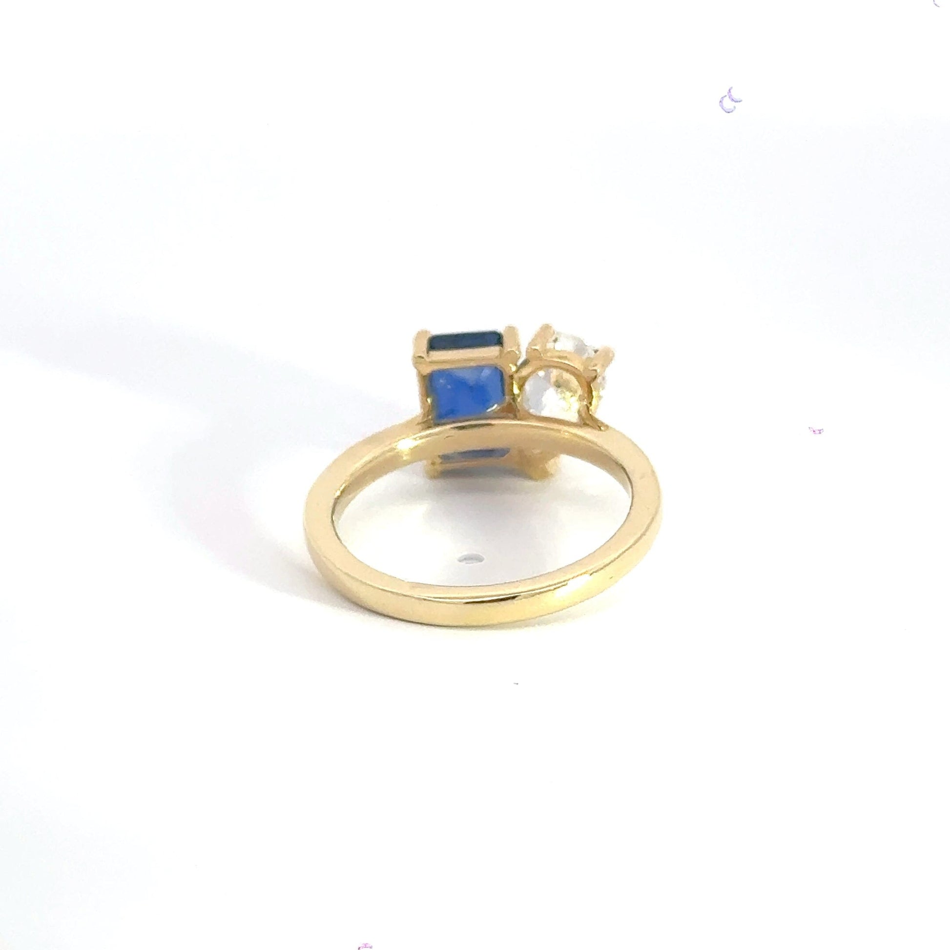 18CT Yellow Gold Toi Et Moi Diamond with Sapphire Aces Jewellers