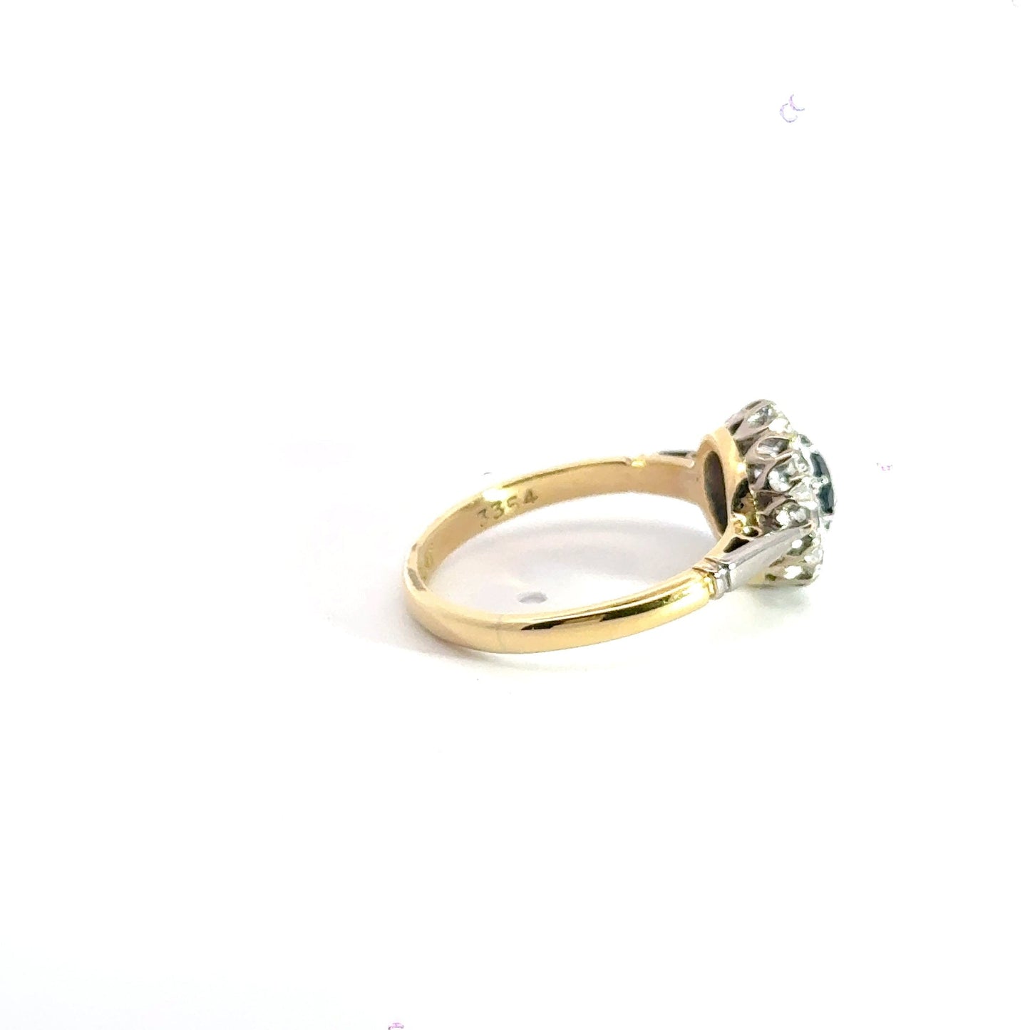 18CT Yellow Gold Diamond Sapphire Ring Aces Jewellers