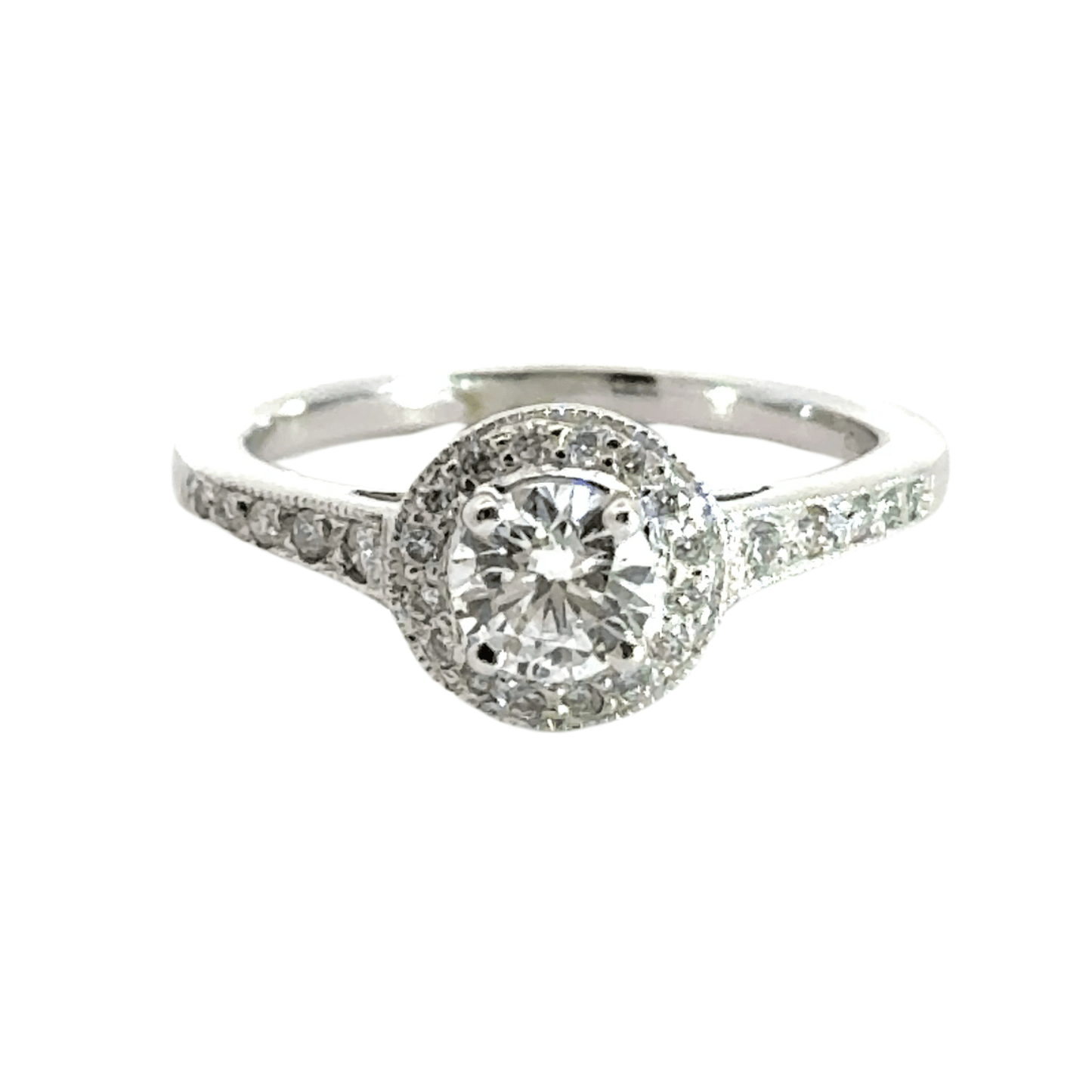 Platinum Halo Diamond Ring Aces Jewellers